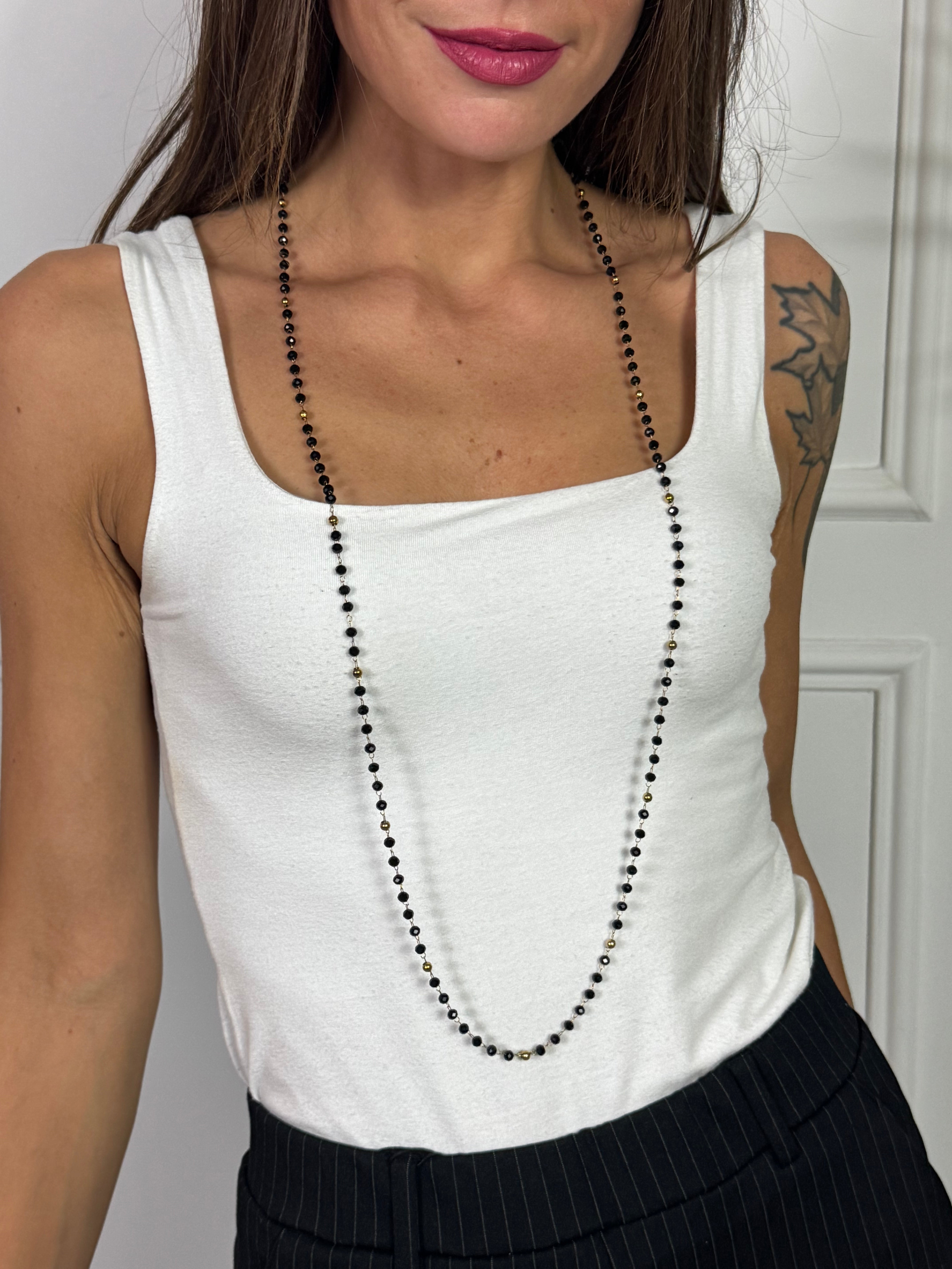 Collana Momi MICROCRISTALLI E PERLINE ORO