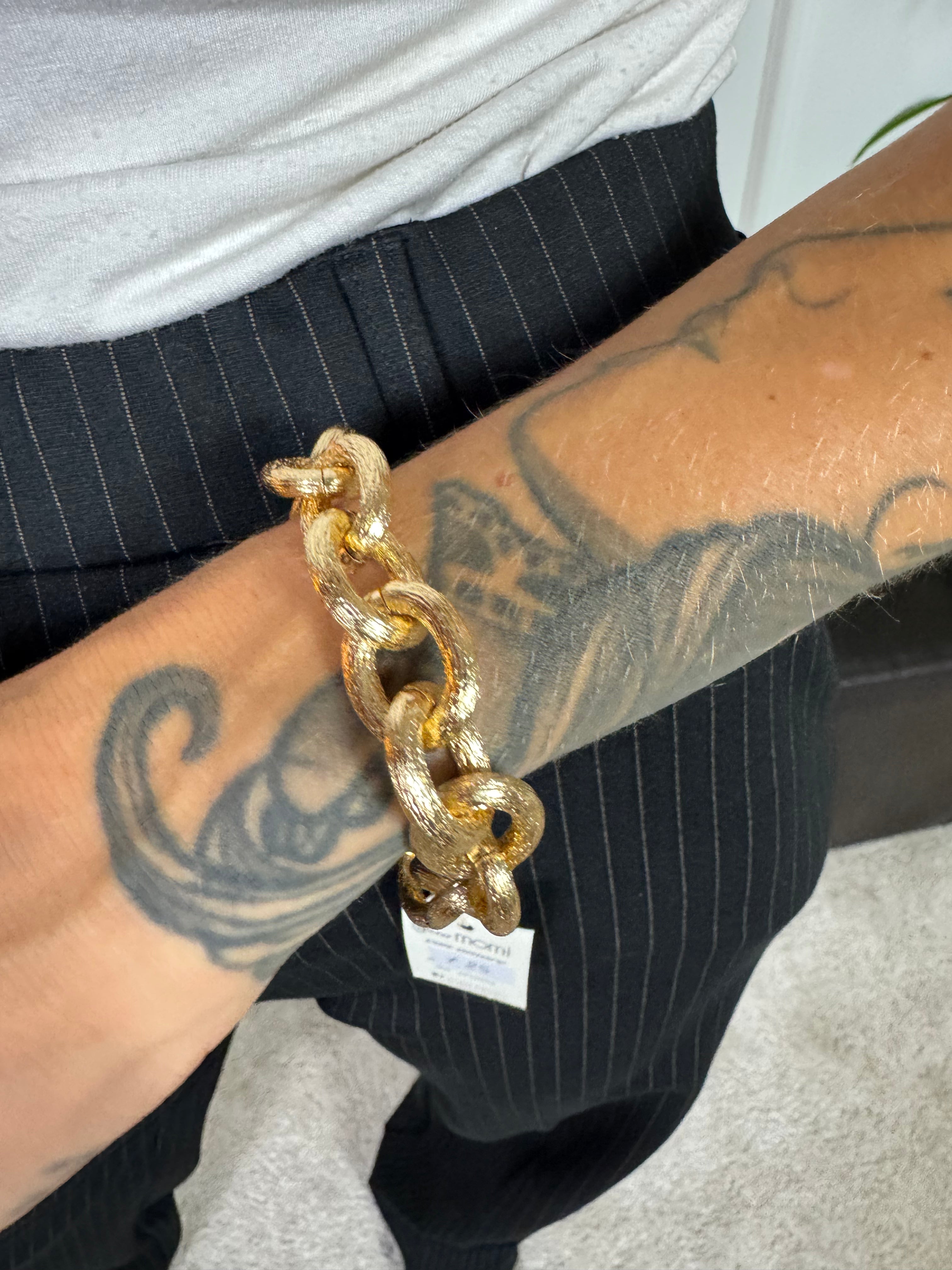 BRACCIALE Momi CATENA GROSSA ZIGRINATA