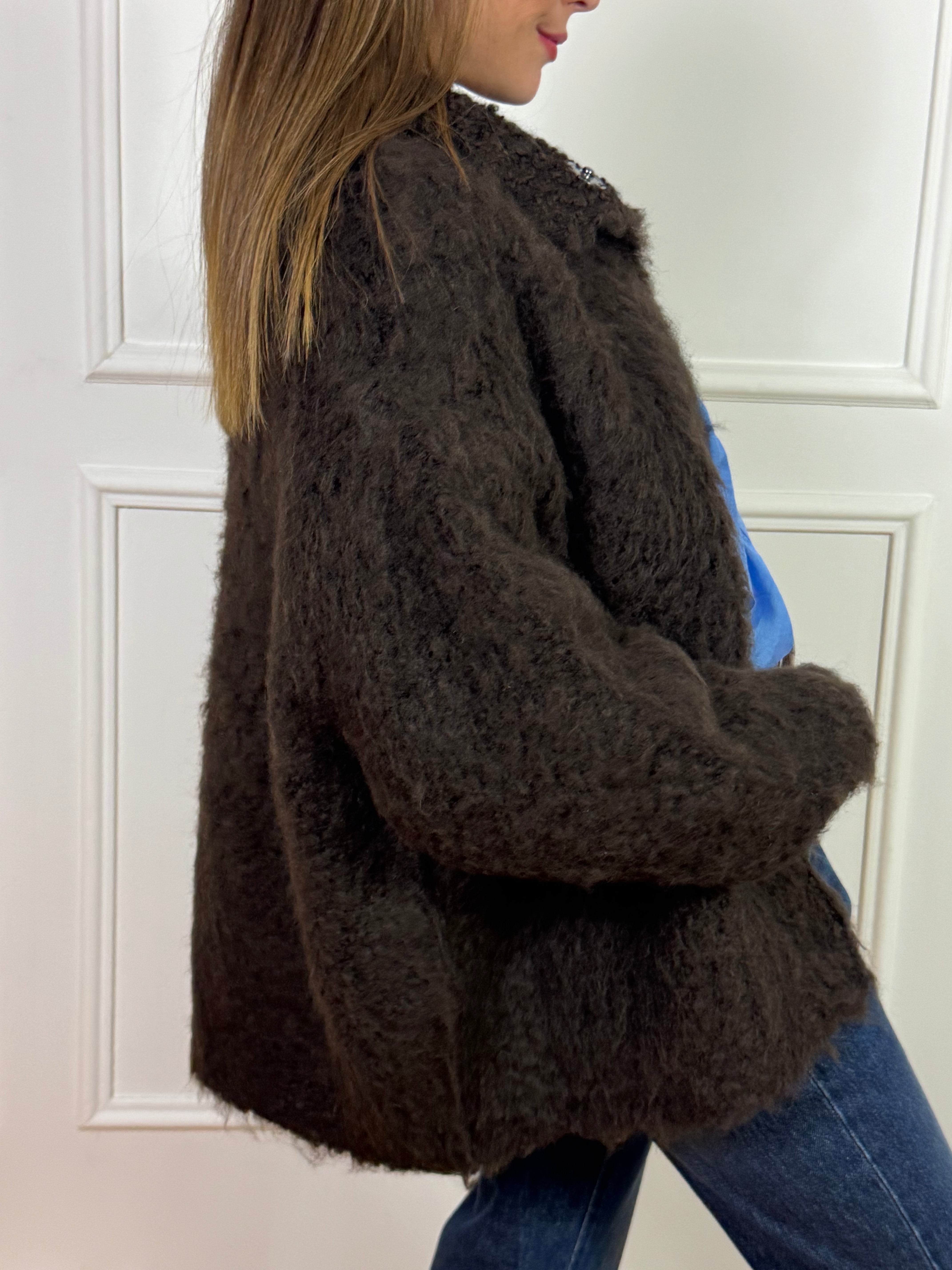 Cappotto CORTO oversize misto mohair Kontatto