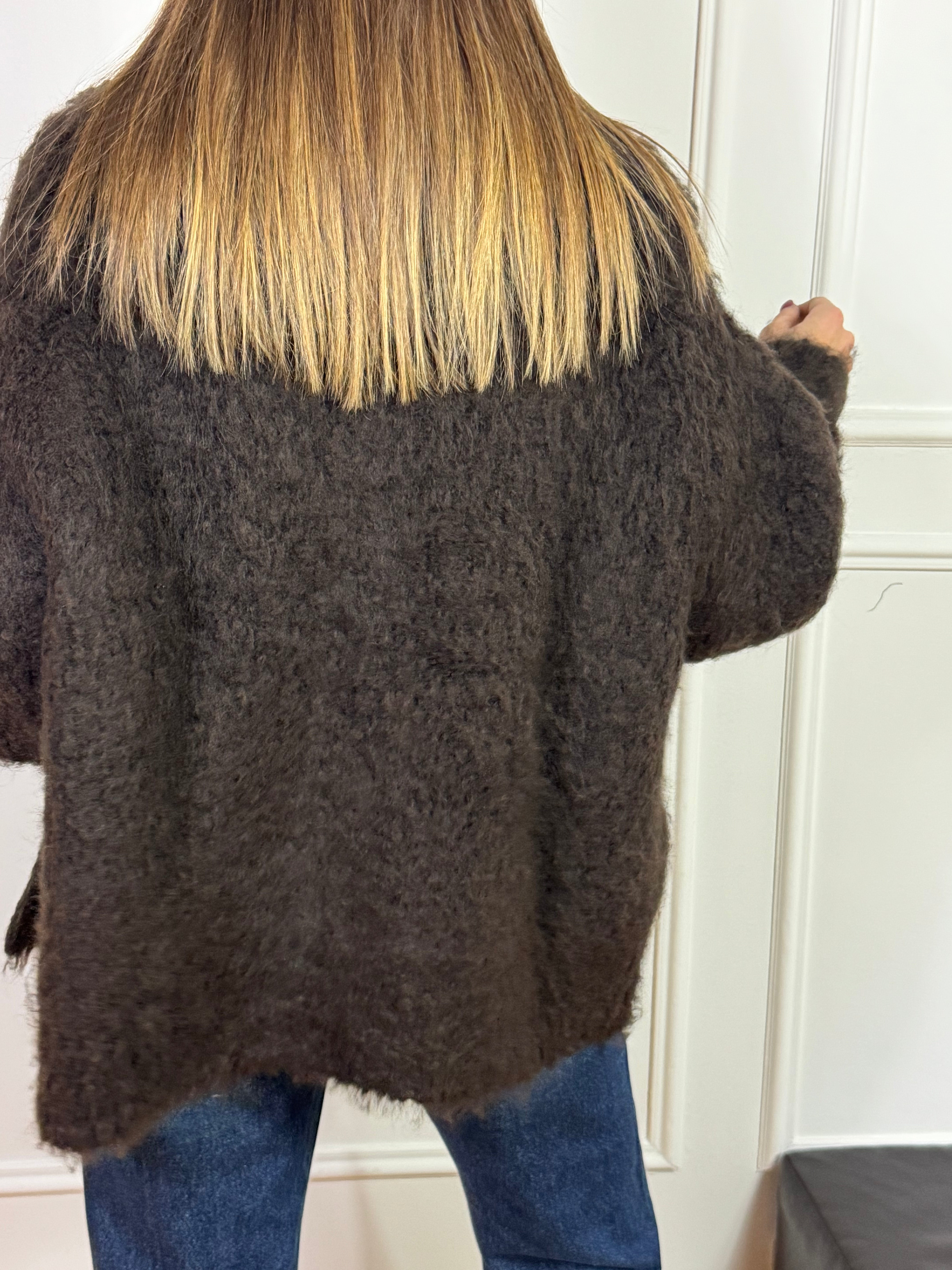 Cappotto CORTO oversize misto mohair Kontatto