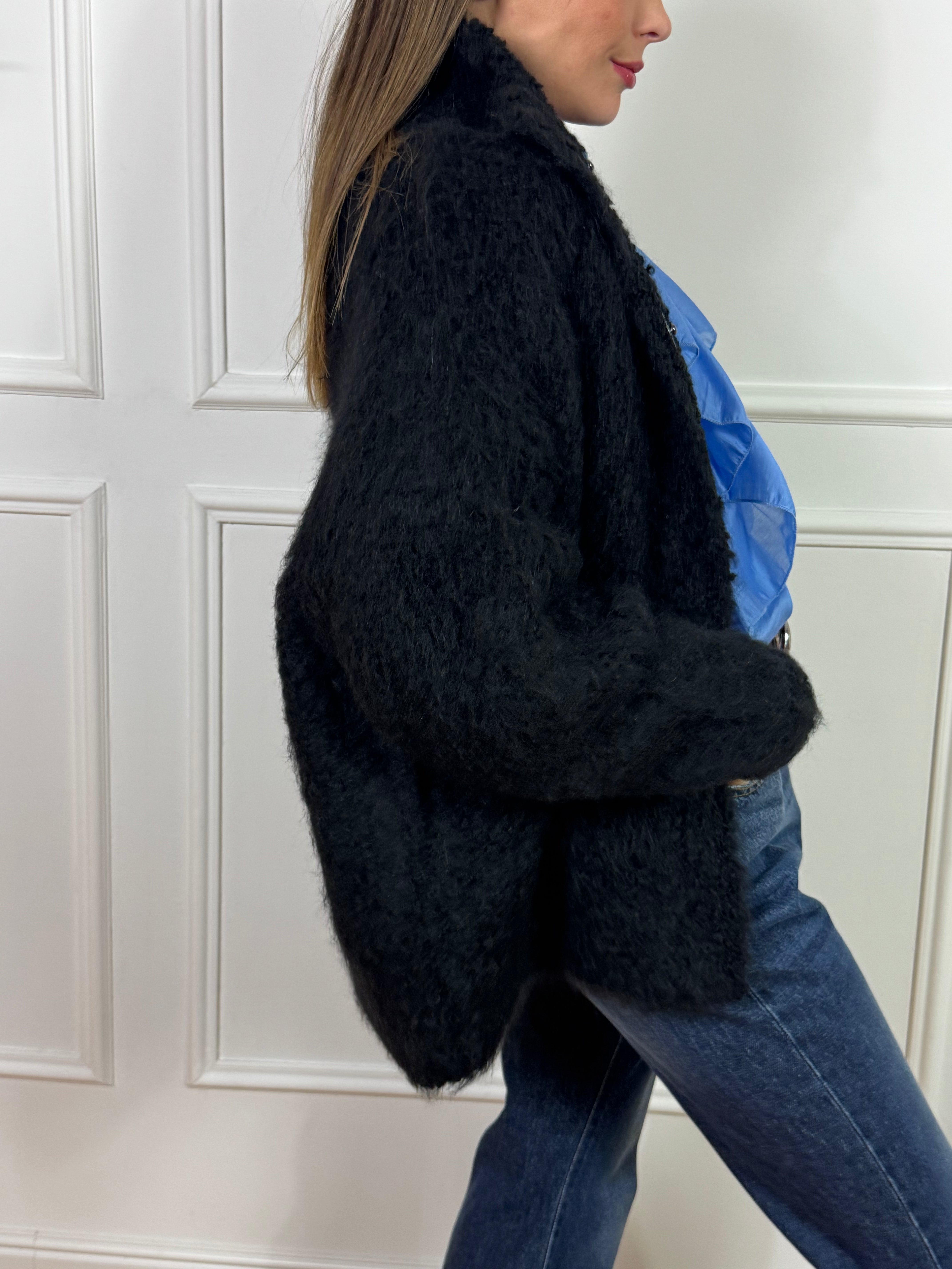 Cappotto CORTO oversize misto mohair Kontatto