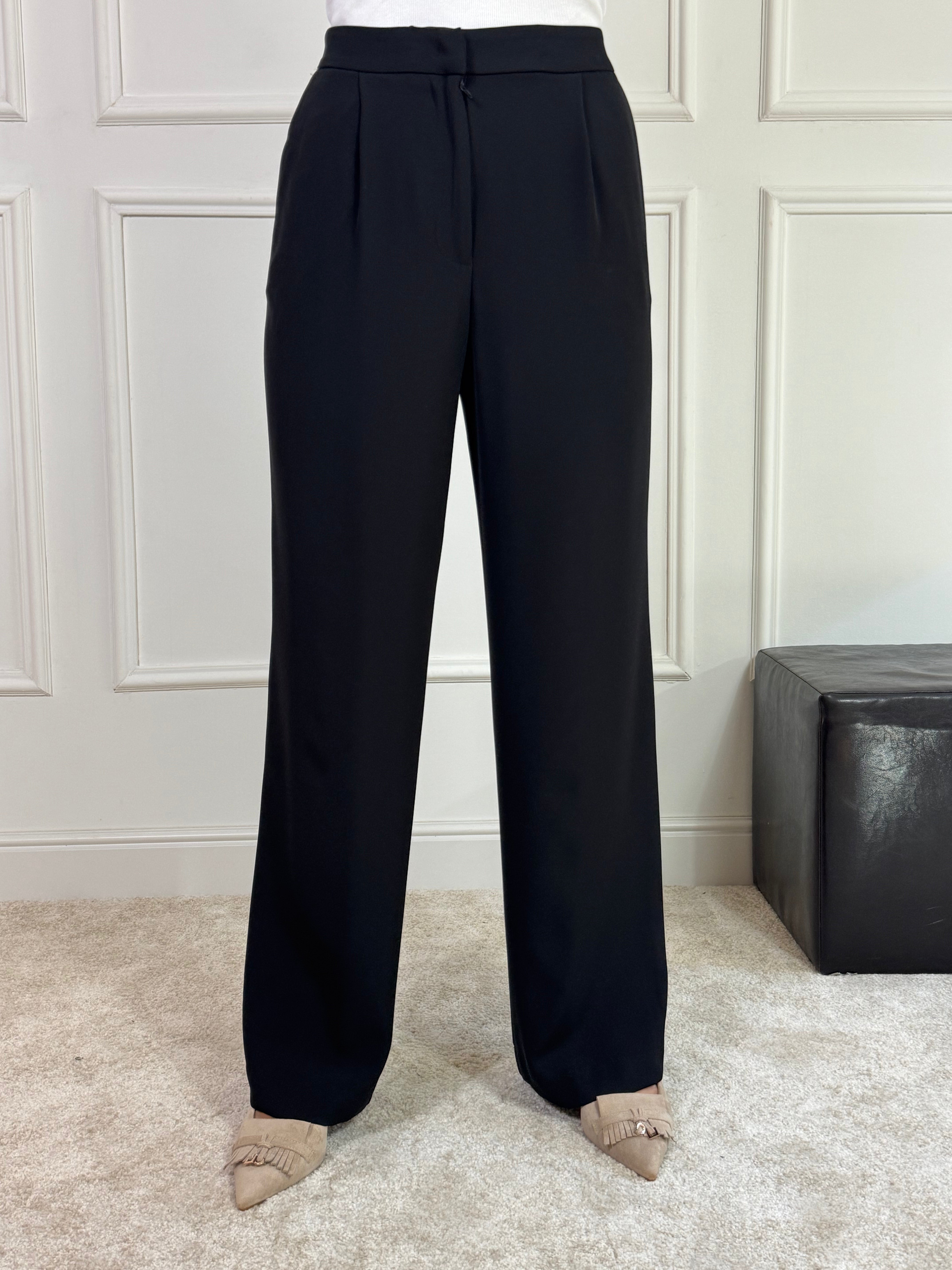 Completo tailleur KONTATTO giacca con cintura e pantalone palazzo