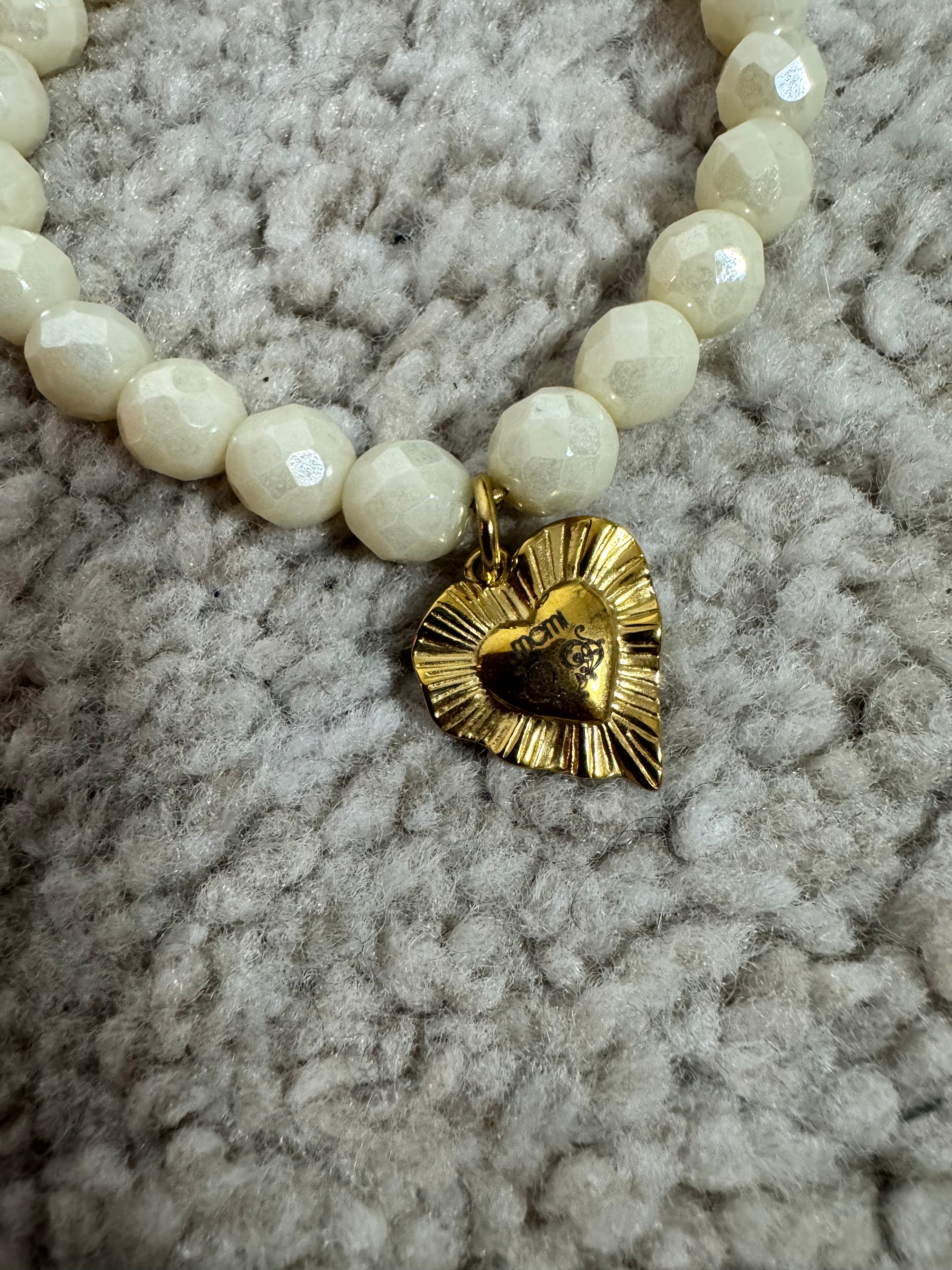 BRACCIALE Momi - CUORE LAVORATO- PANNA