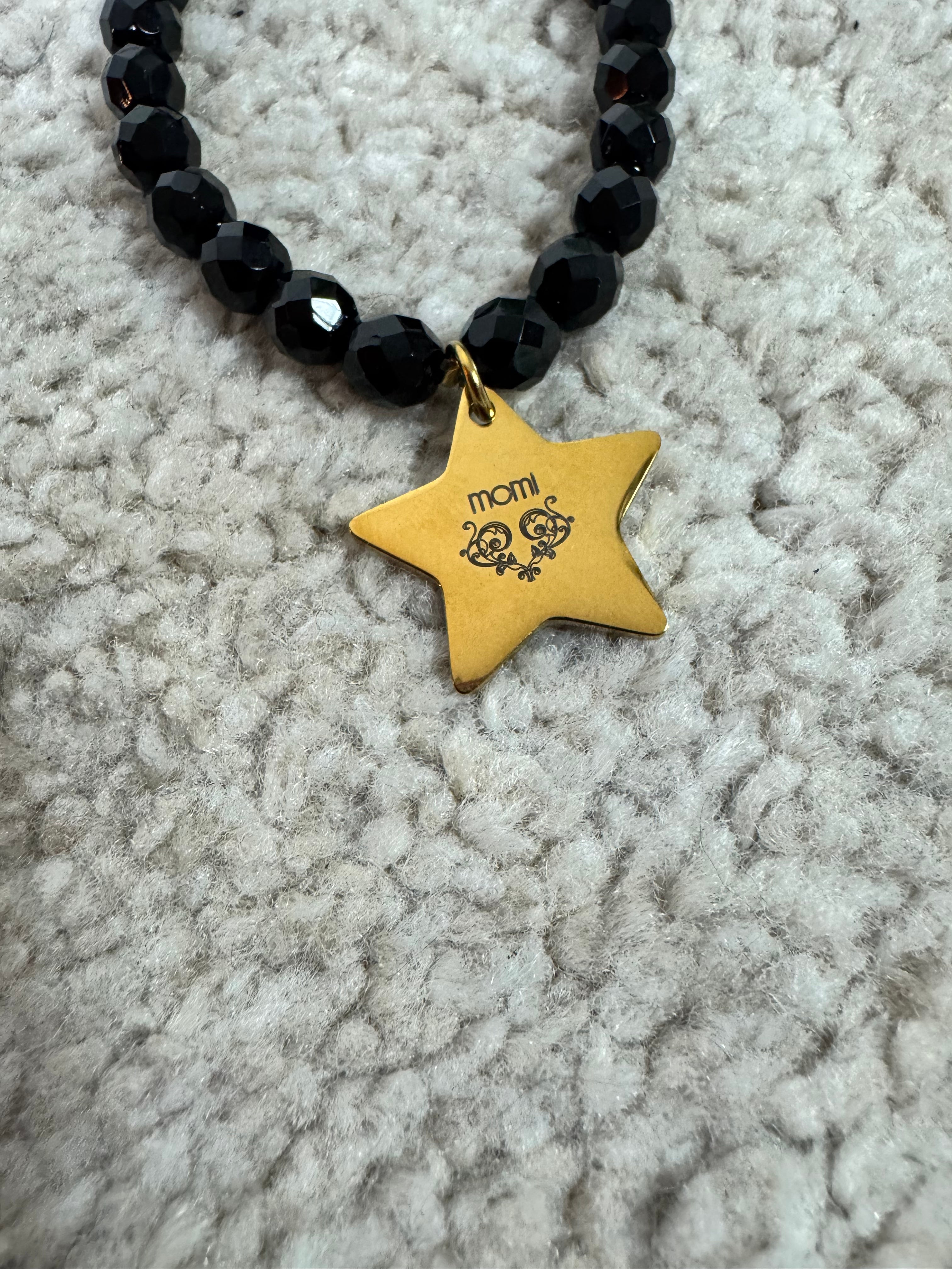 BRACCIALE Momi - STELLA - NERO