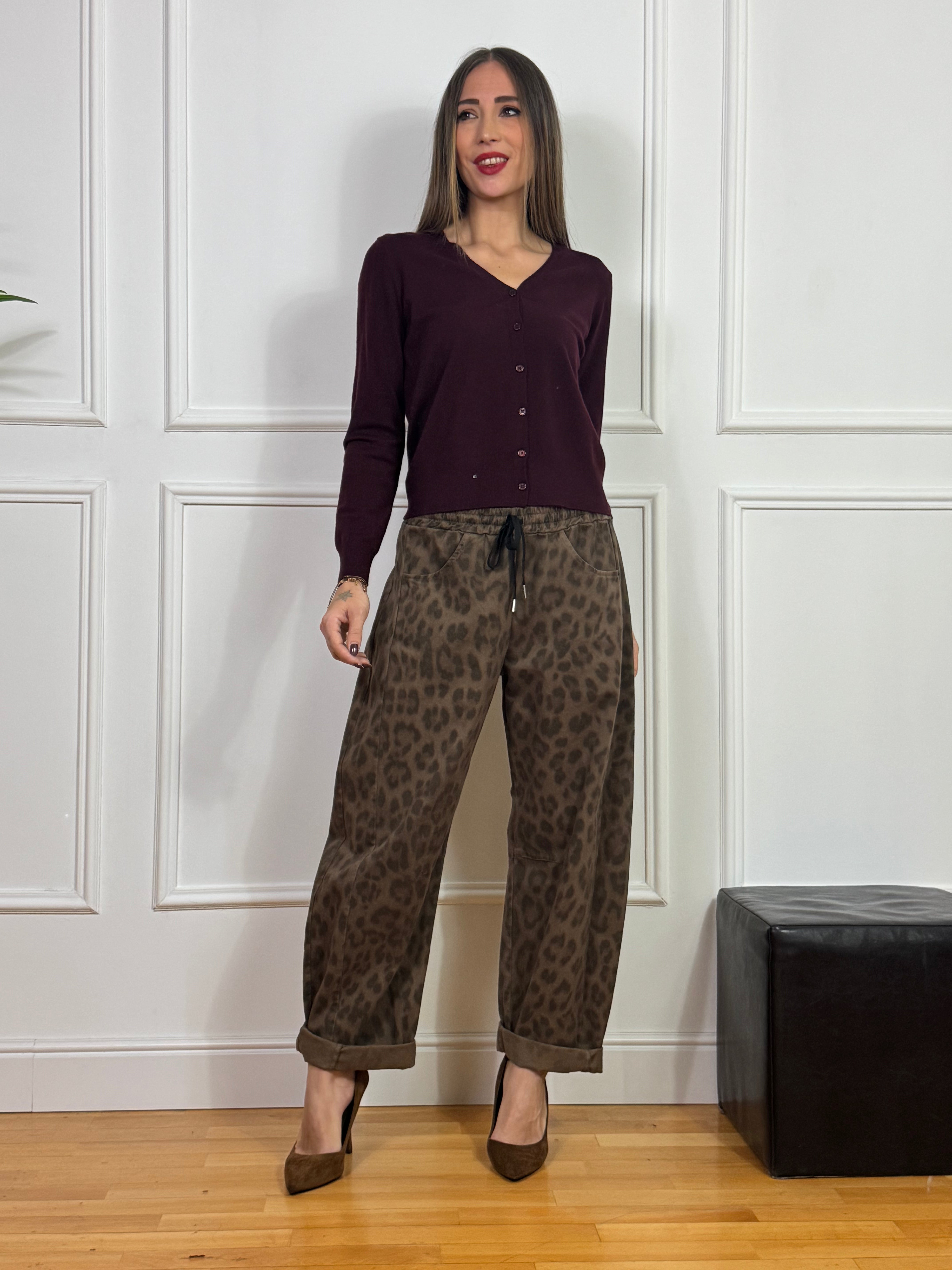 Pantalone balloon maculato Kikisix