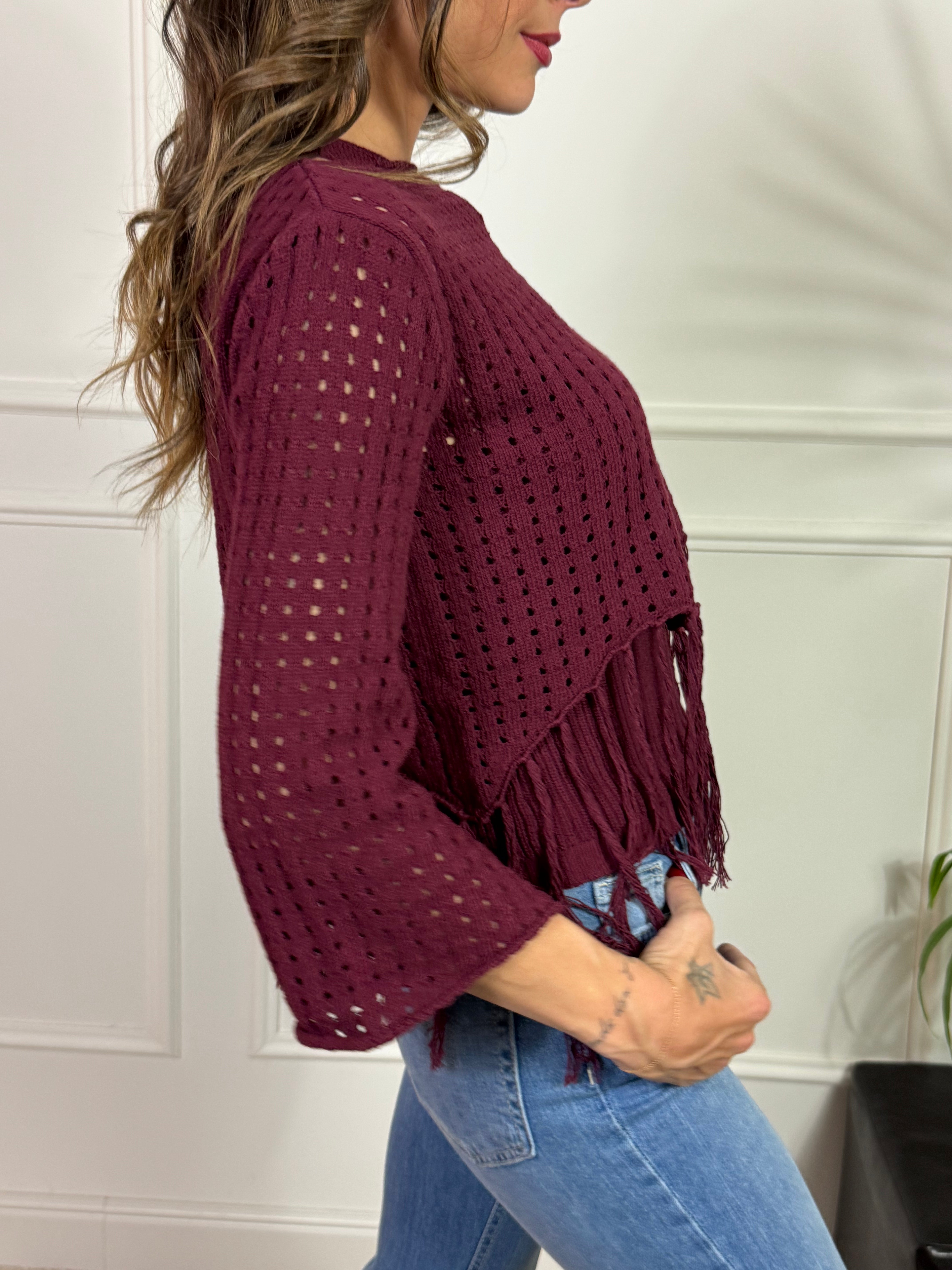 Maglia CORTA Kontatto TRAFORATA CON FRANGE