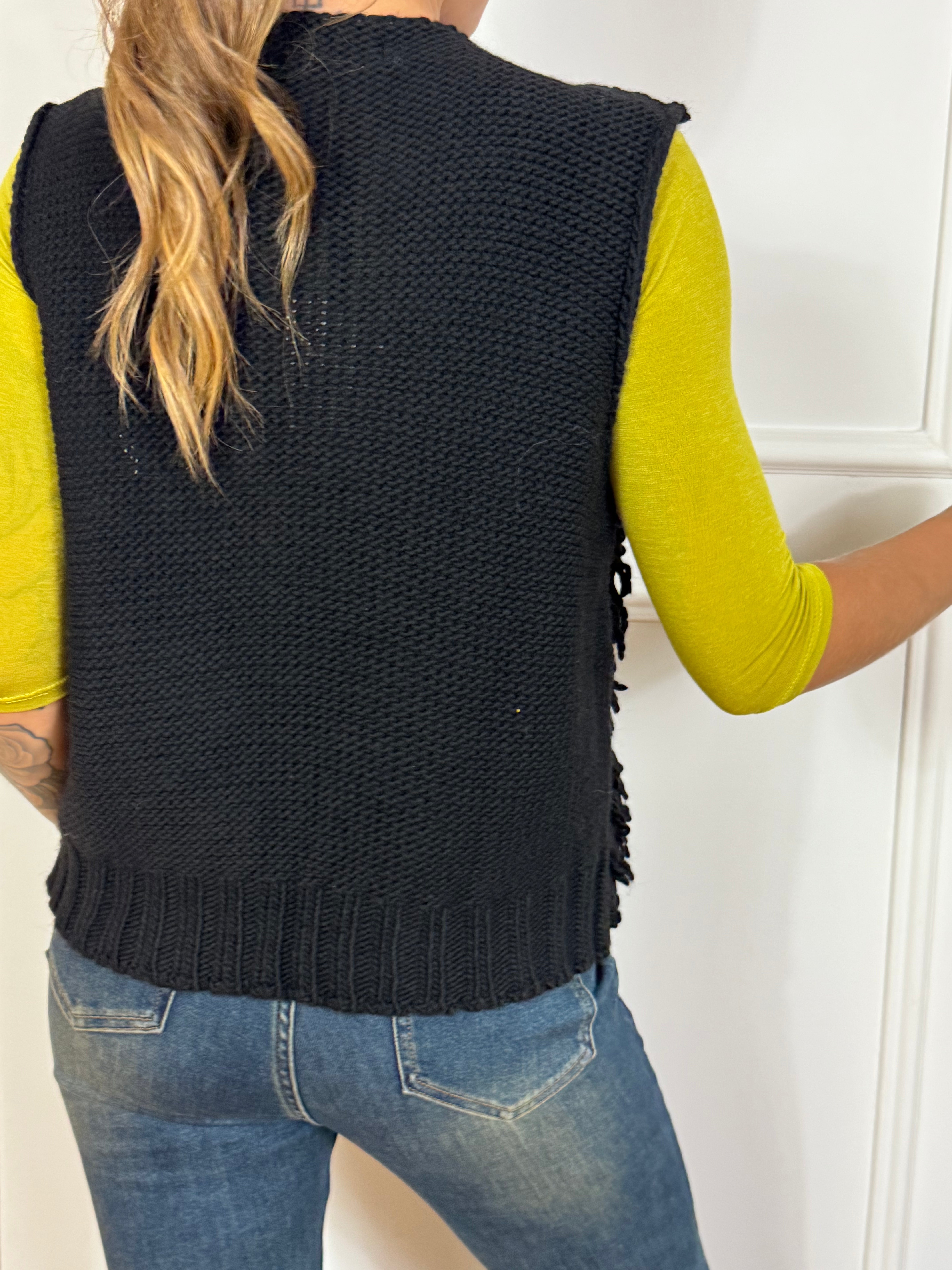 GILET senza bottoni Kikisix punto pelliccia