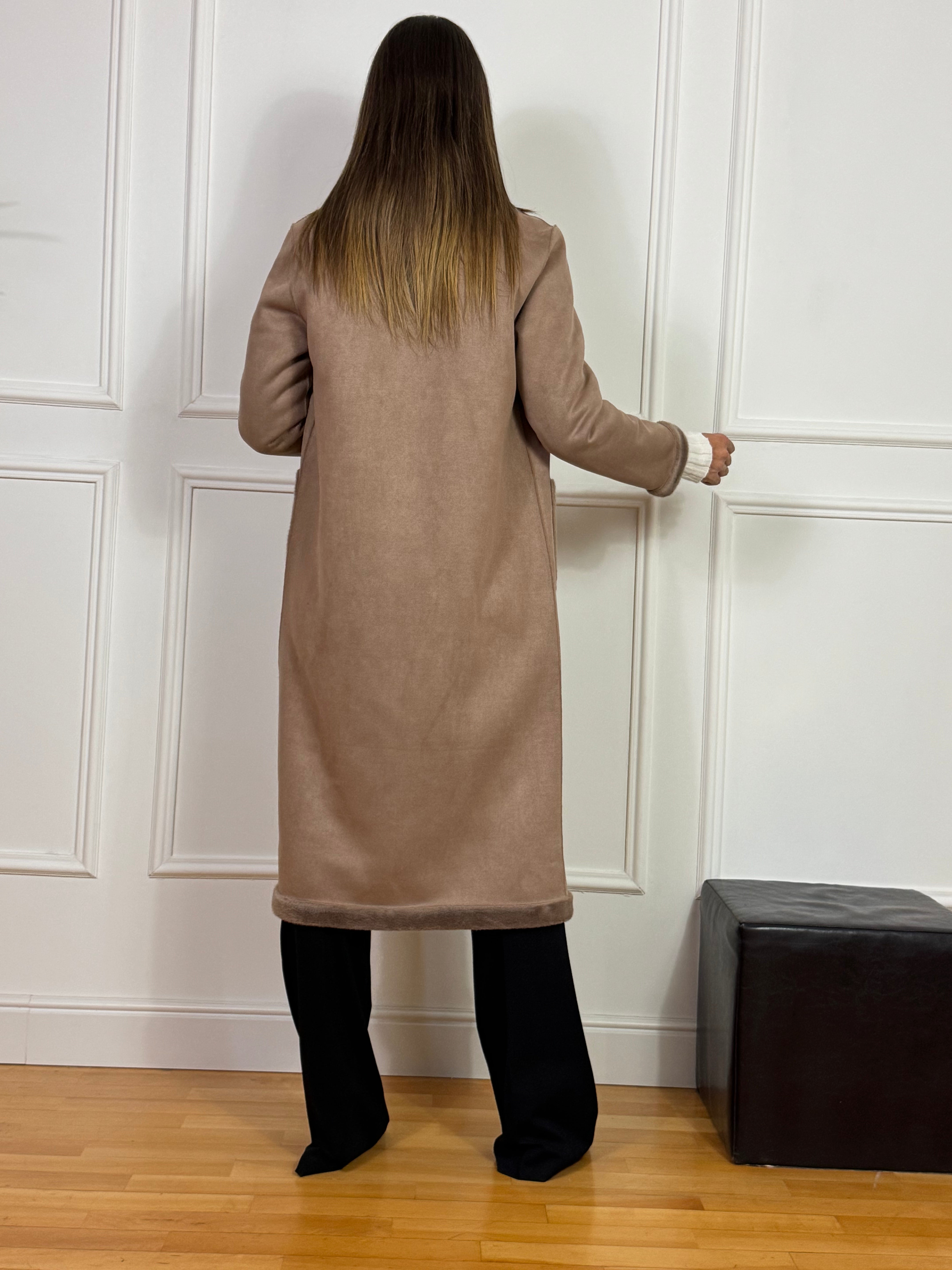 CAPPOTTO LUNGO Ragno REVERSIBILE ECODAINETTO - ECOPELLICCIA