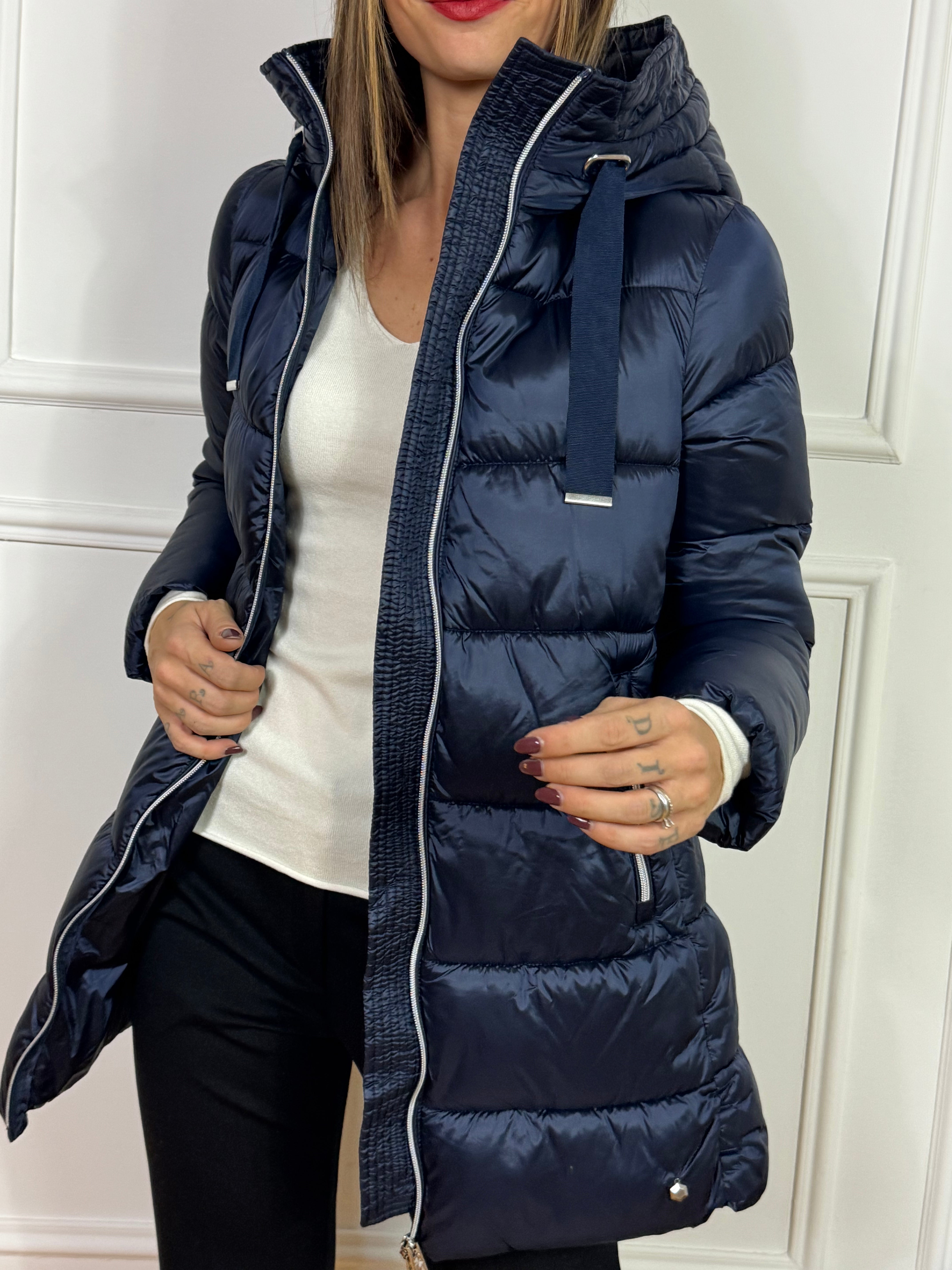 Piumino imbottito medio Ragno con cappuccio