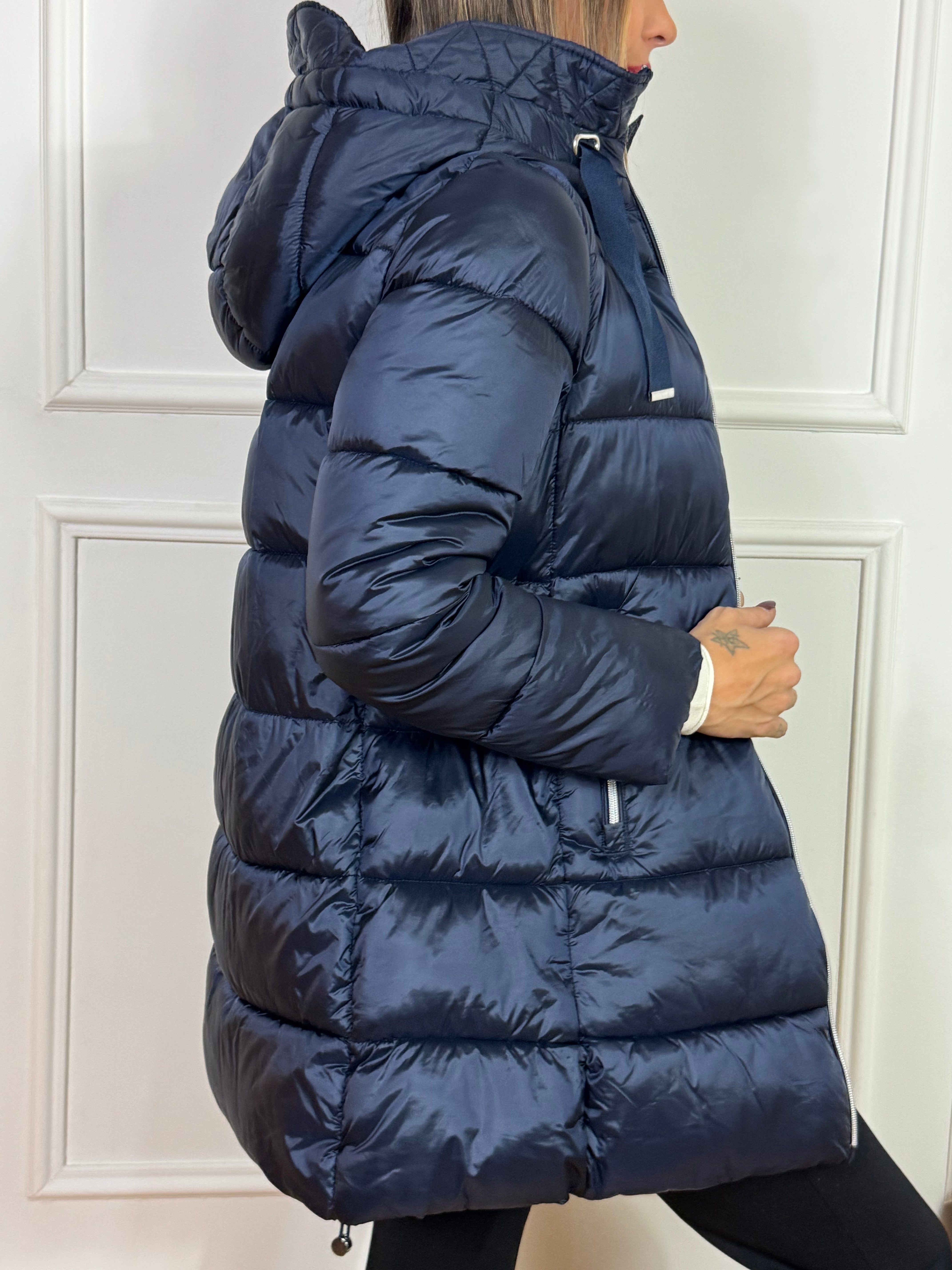 Piumino imbottito medio Ragno con cappuccio