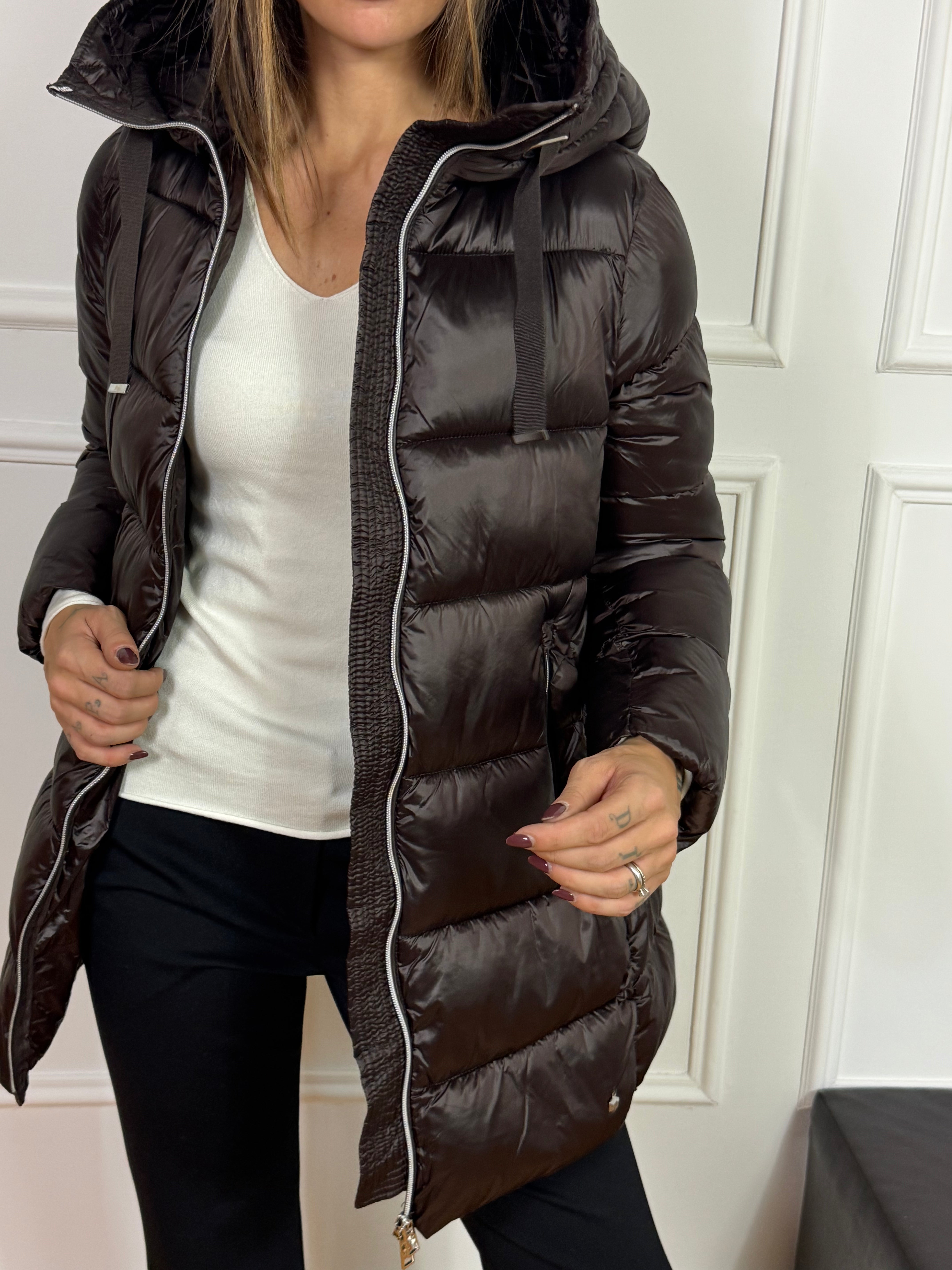 Piumino imbottito medio Ragno con cappuccio