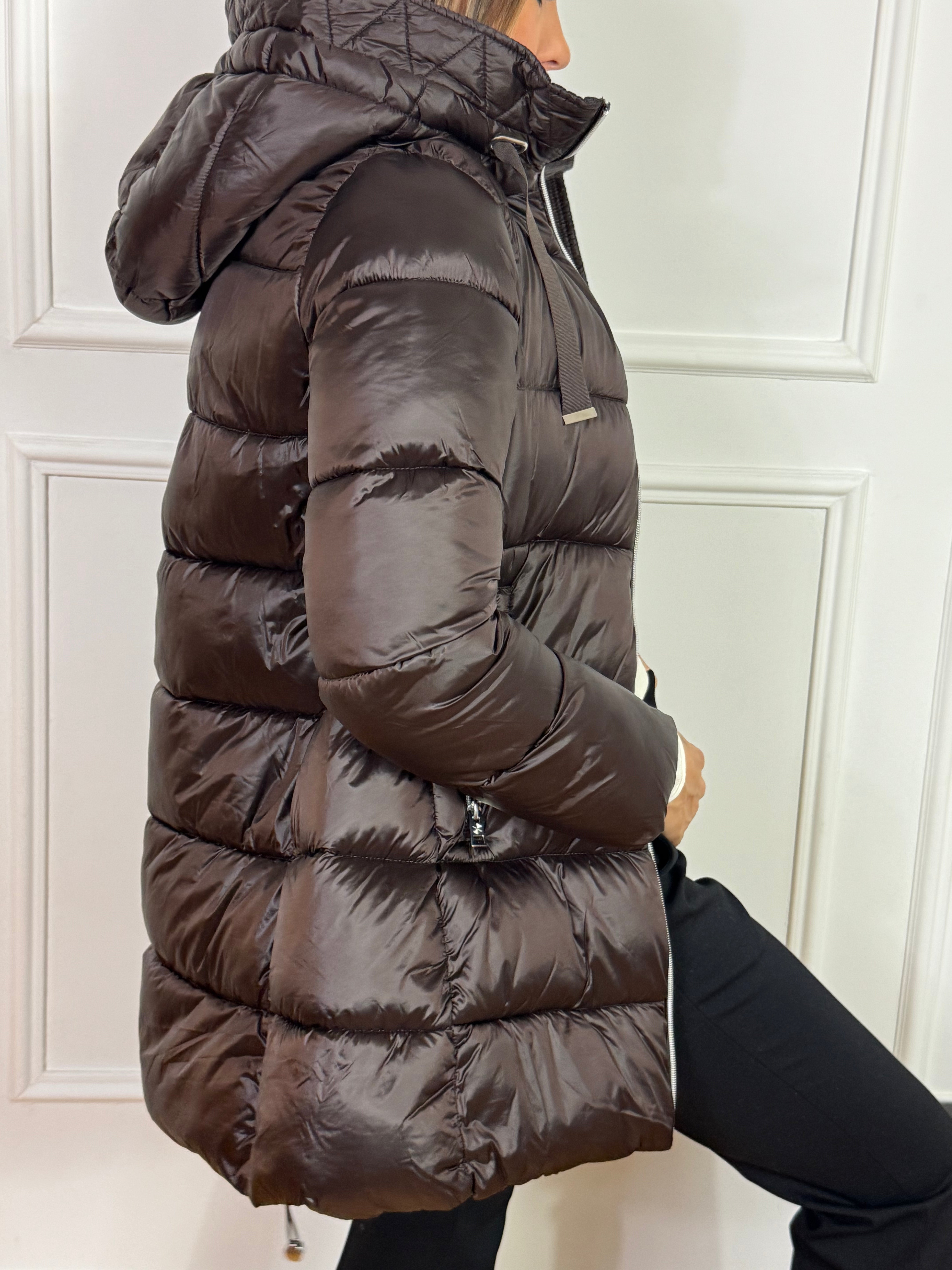 Piumino imbottito medio Ragno con cappuccio