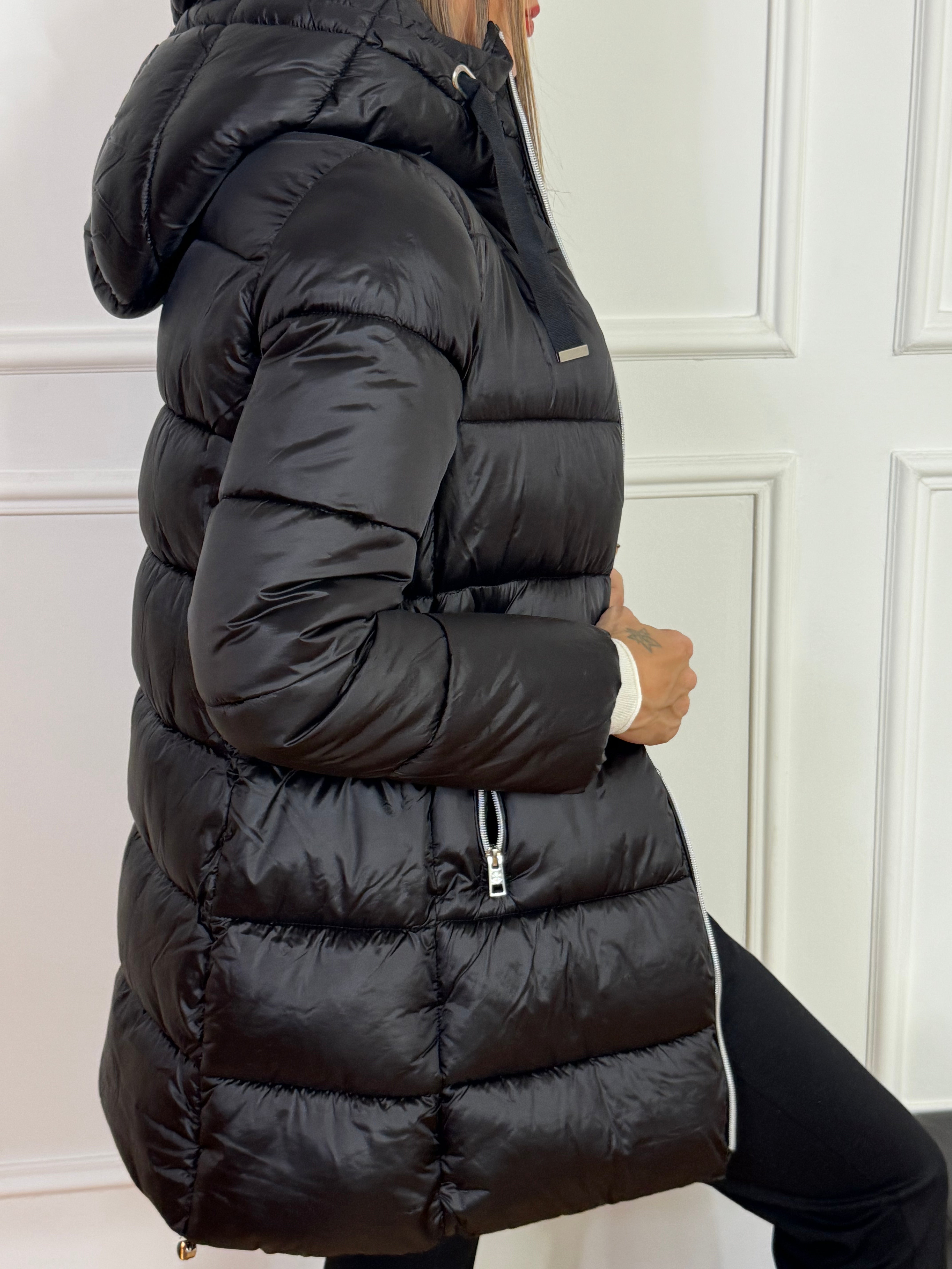 Piumino imbottito medio Ragno con cappuccio