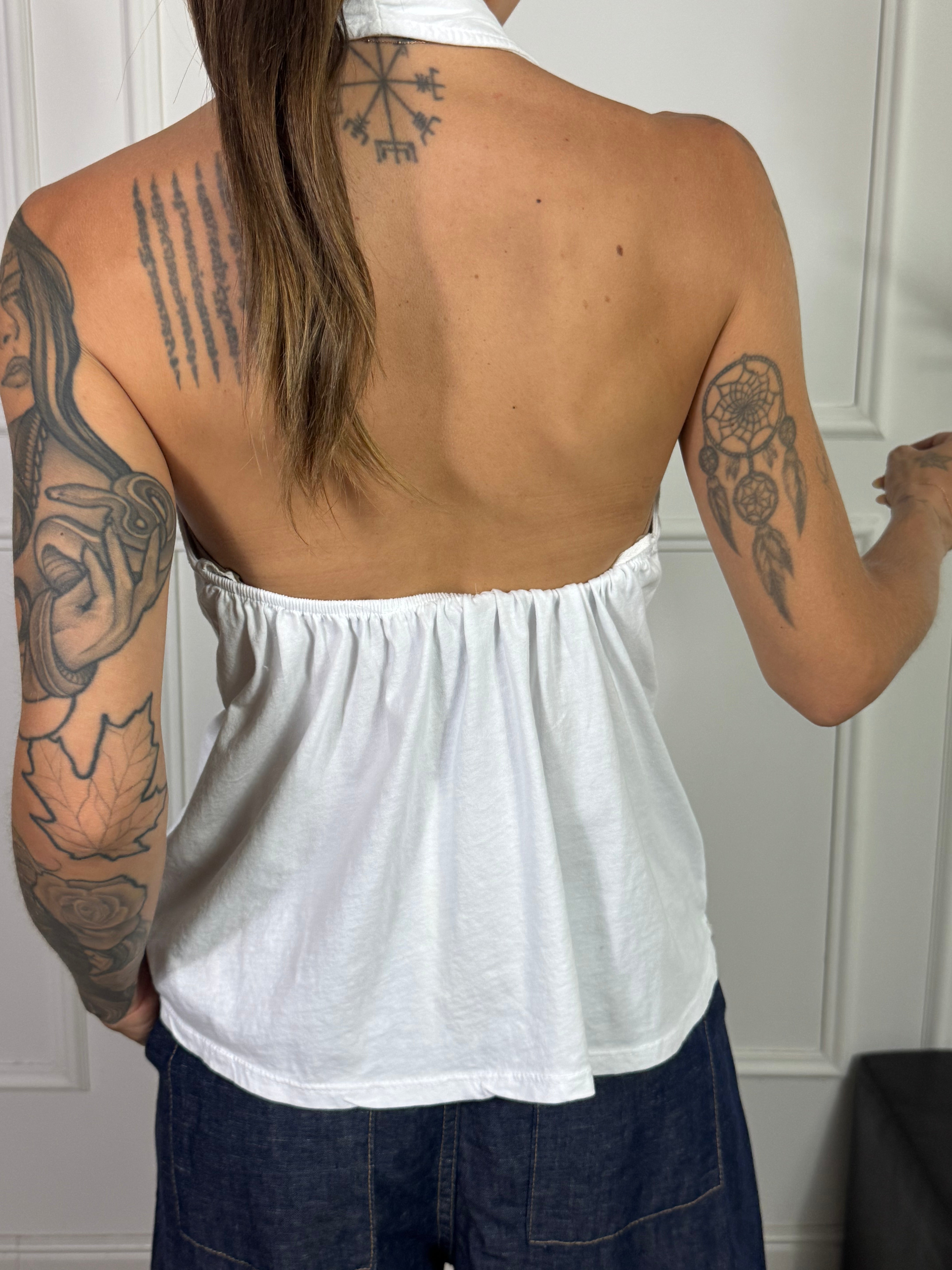 Top canotta Victoria ILMH goccia con borchie tonde