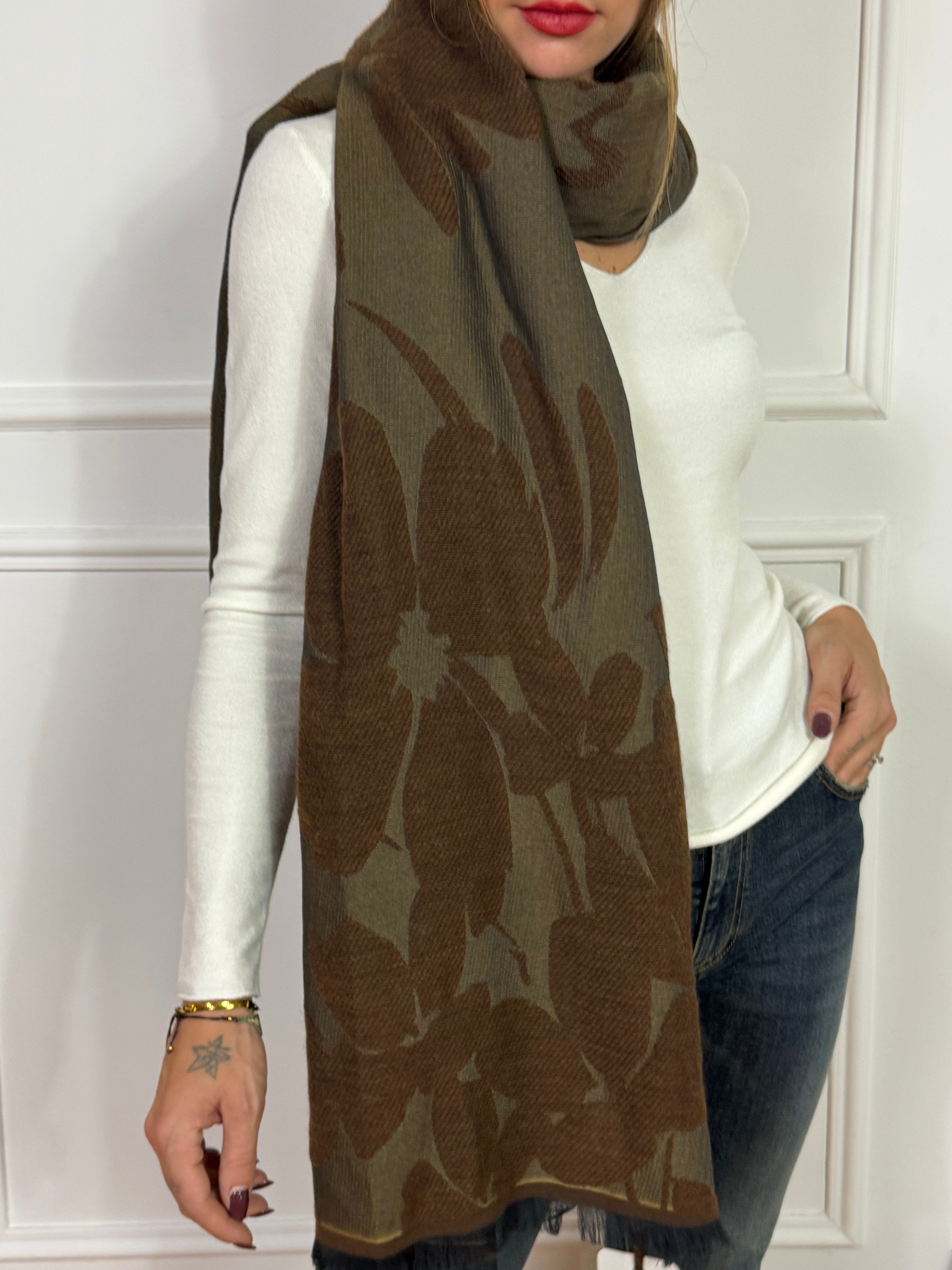 Sciarpa Manila Grace JACQUARD FIORI