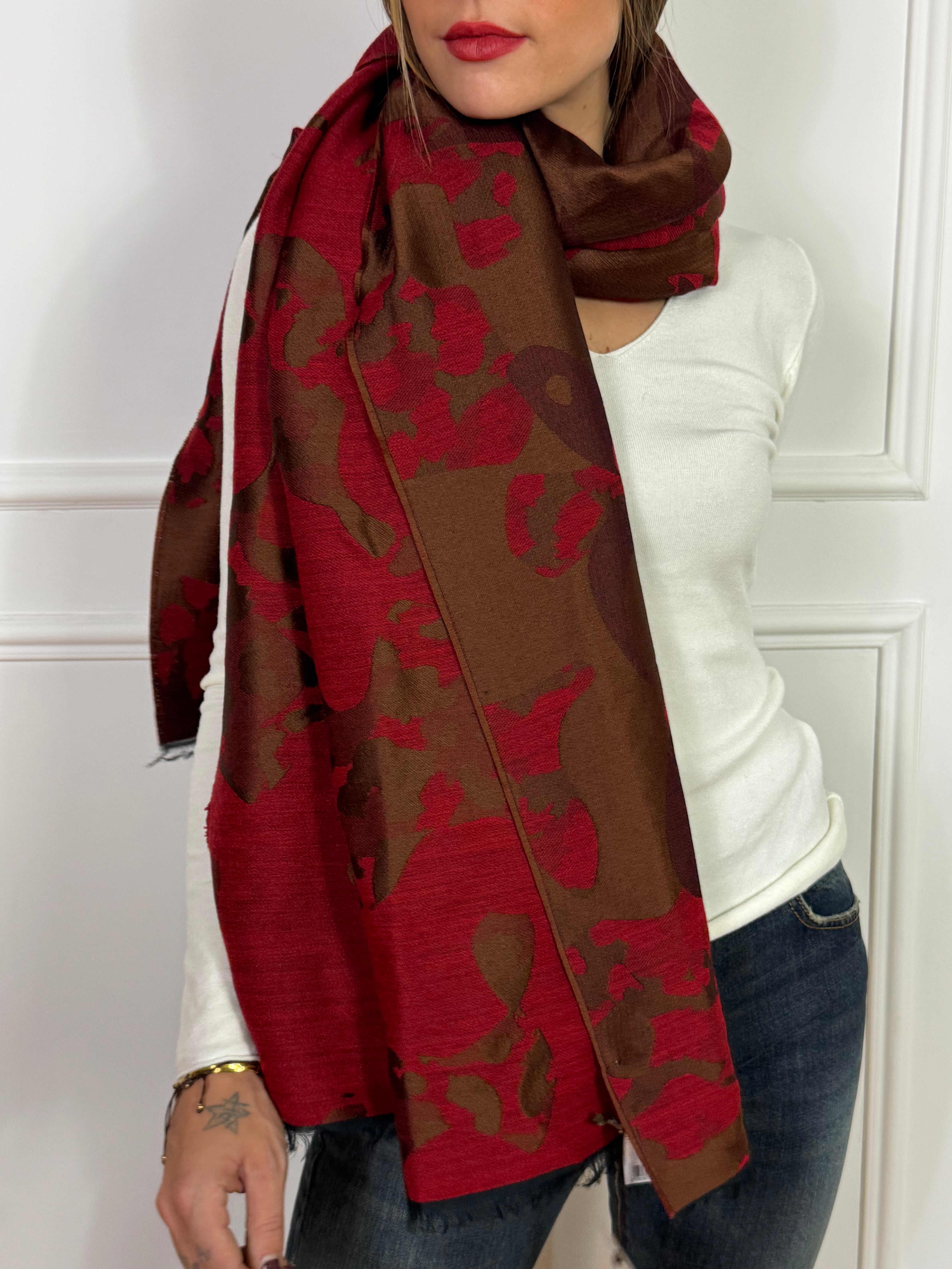 Sciarpa Manila Grace JACQUARD CAMOUFLAGE