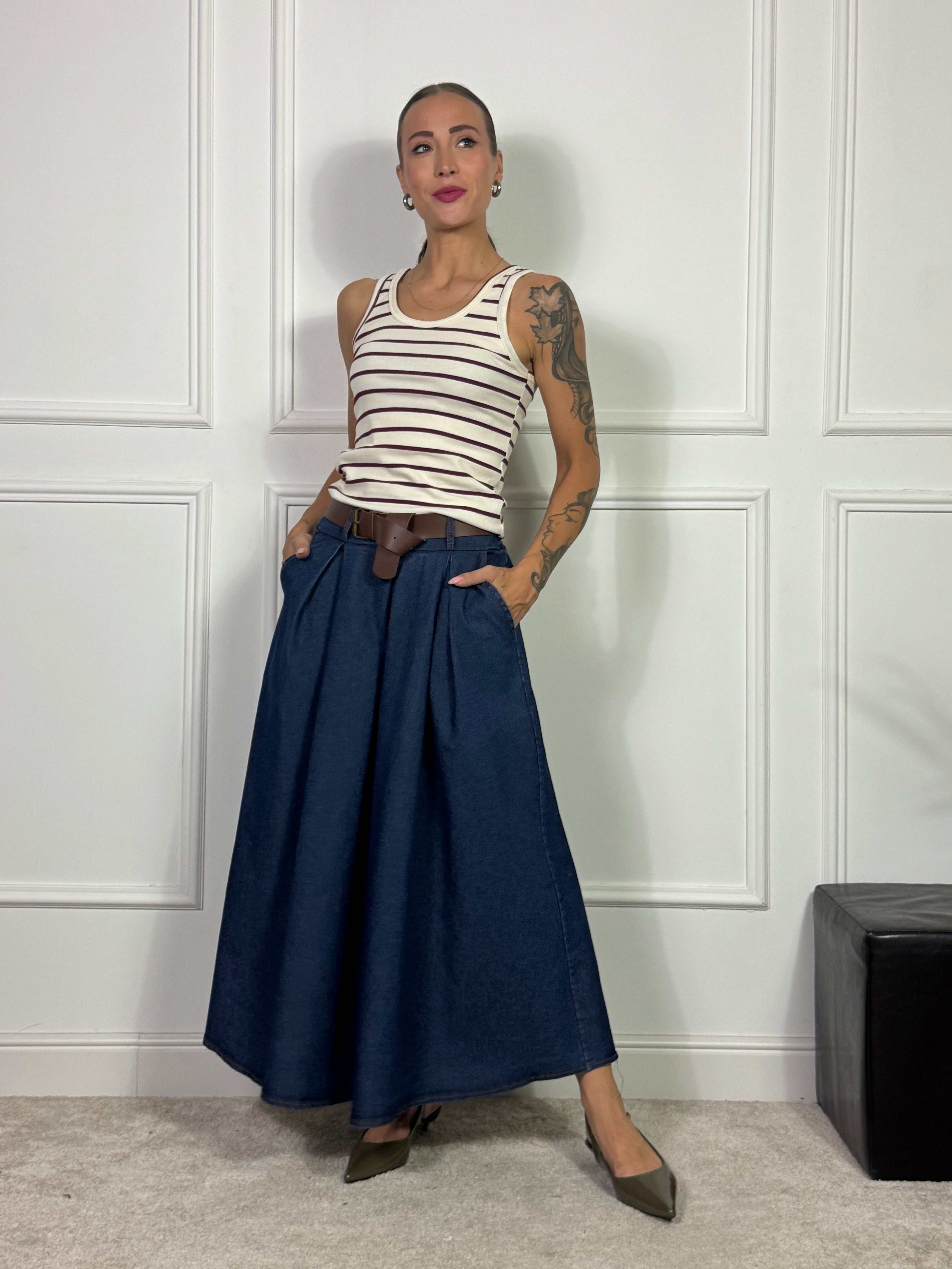 GONNA in jeans chambray Victoria ILMH denim scuro
