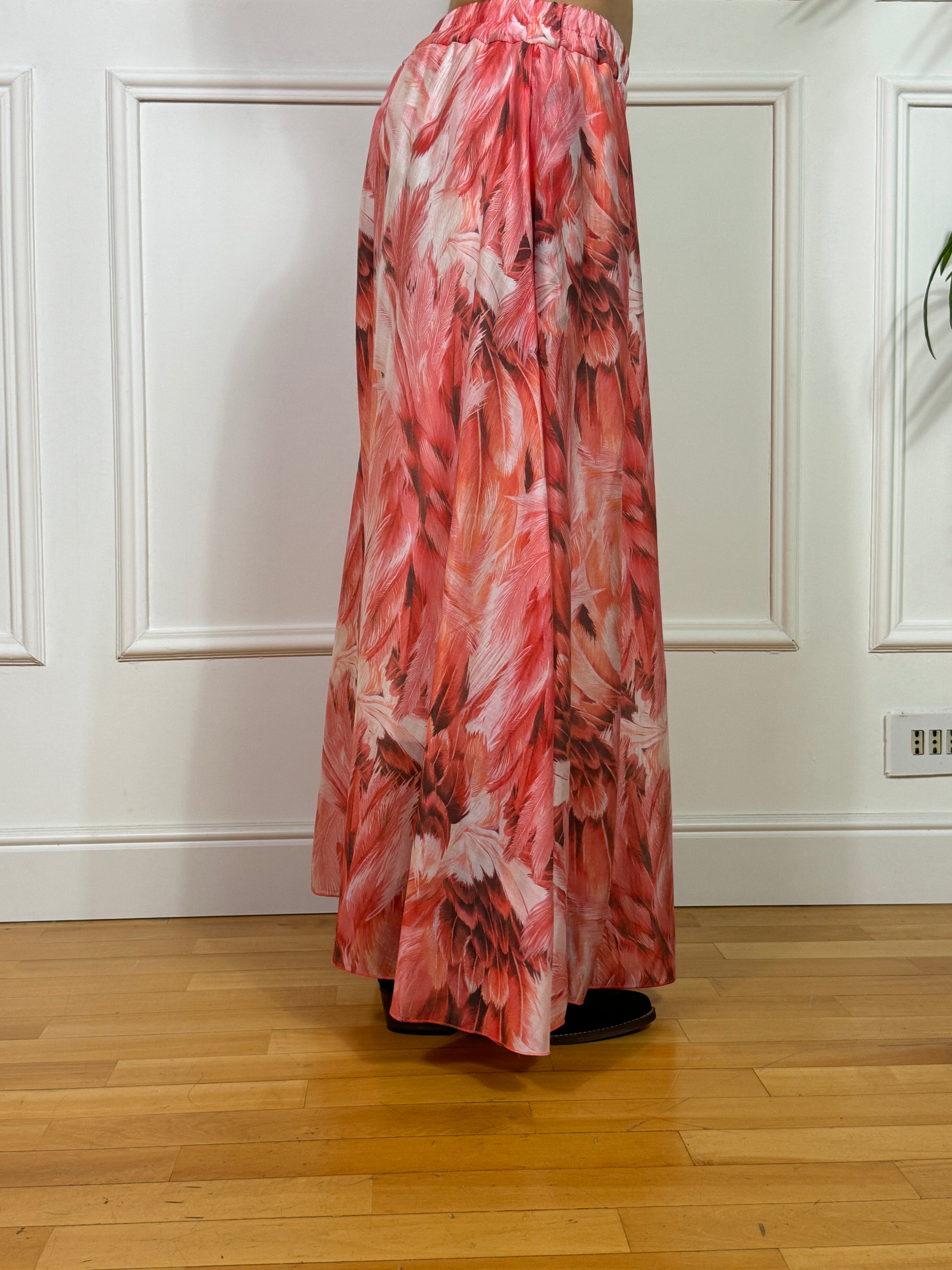 Gonna Kikisix FANTASIA PIUME ROSSO-ROSA