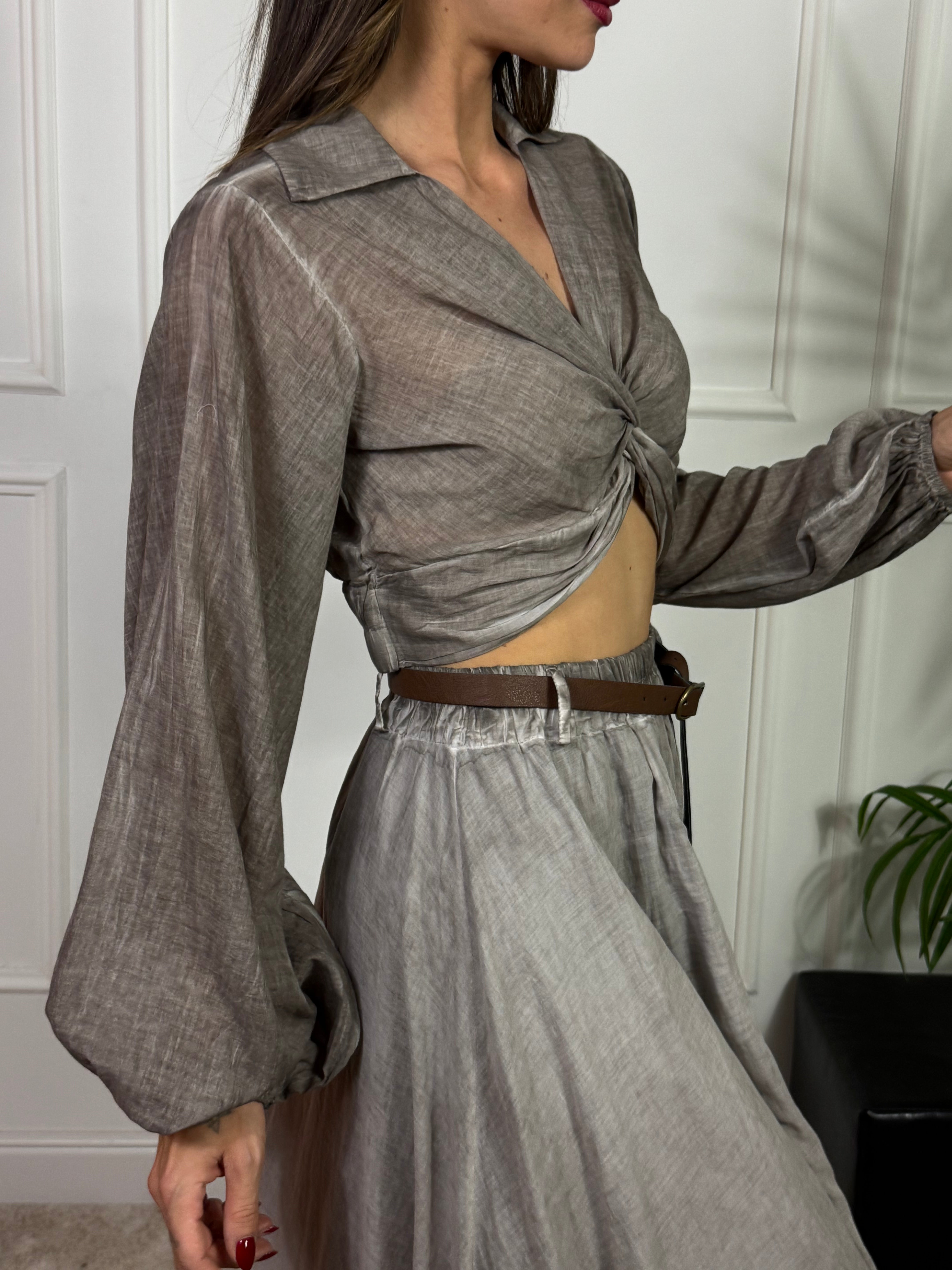 BLUSA CORTA INCROCIATA Have One EFFETTO VINTAGE