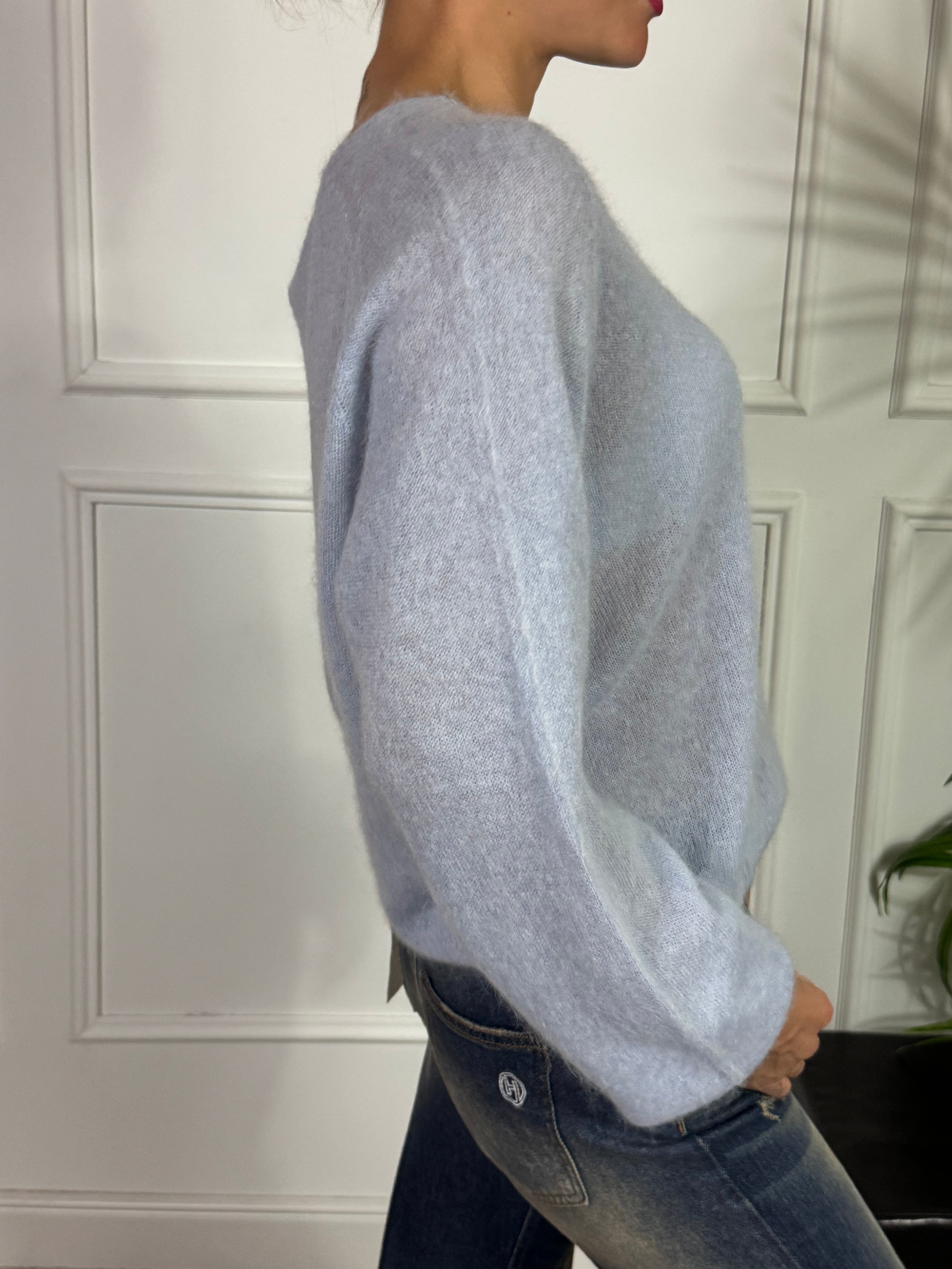 Maglia misto ALPACA Kontatto MANICA LUNGA RAGLAN