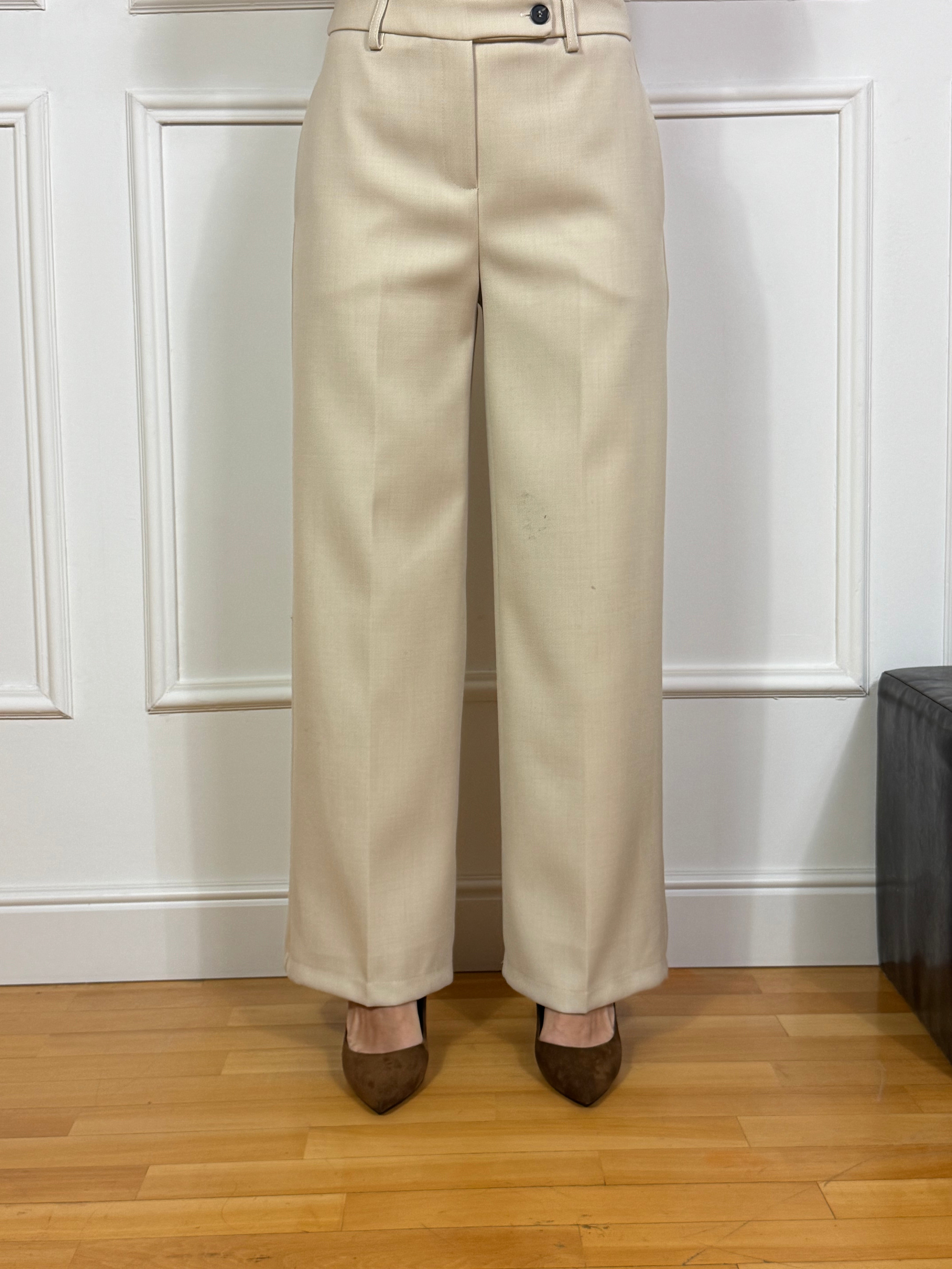 Pantalone Tensione In ampio con bottone