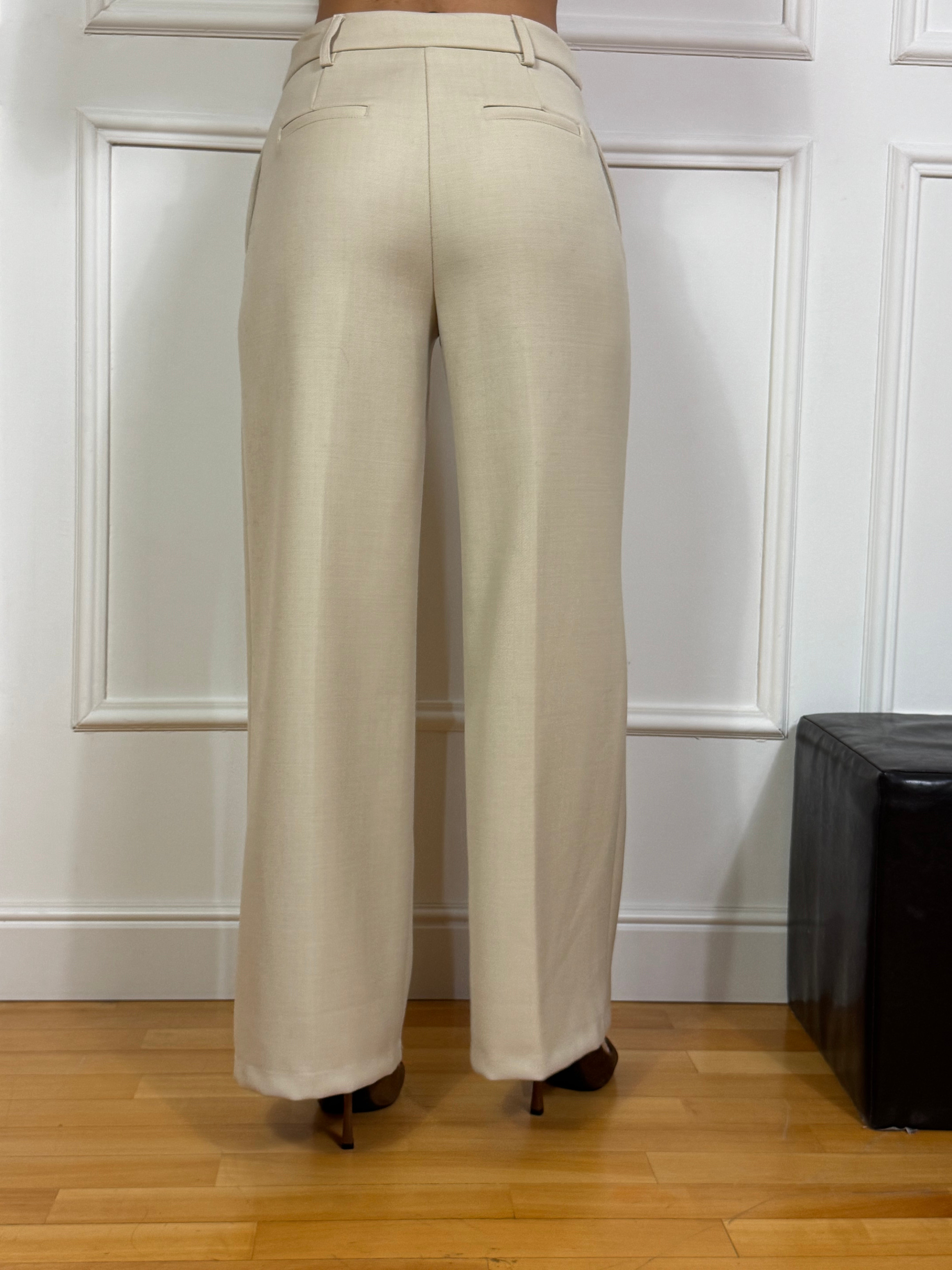 Pantalone Tensione In ampio con bottone