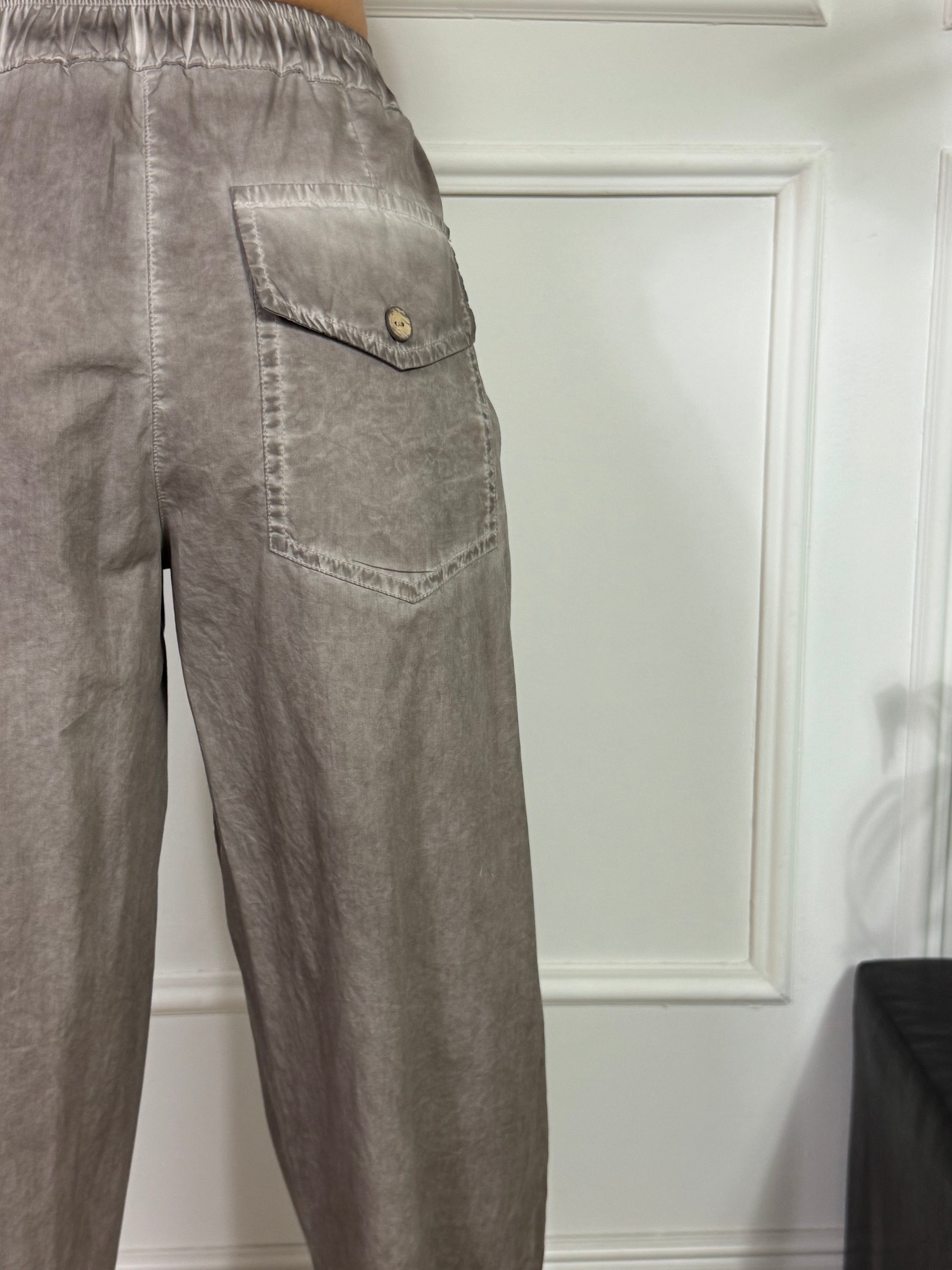 PANTALONE BARREL IN COTONE Have One EFFETTO VINTAGE - TASCA POSTERIORE