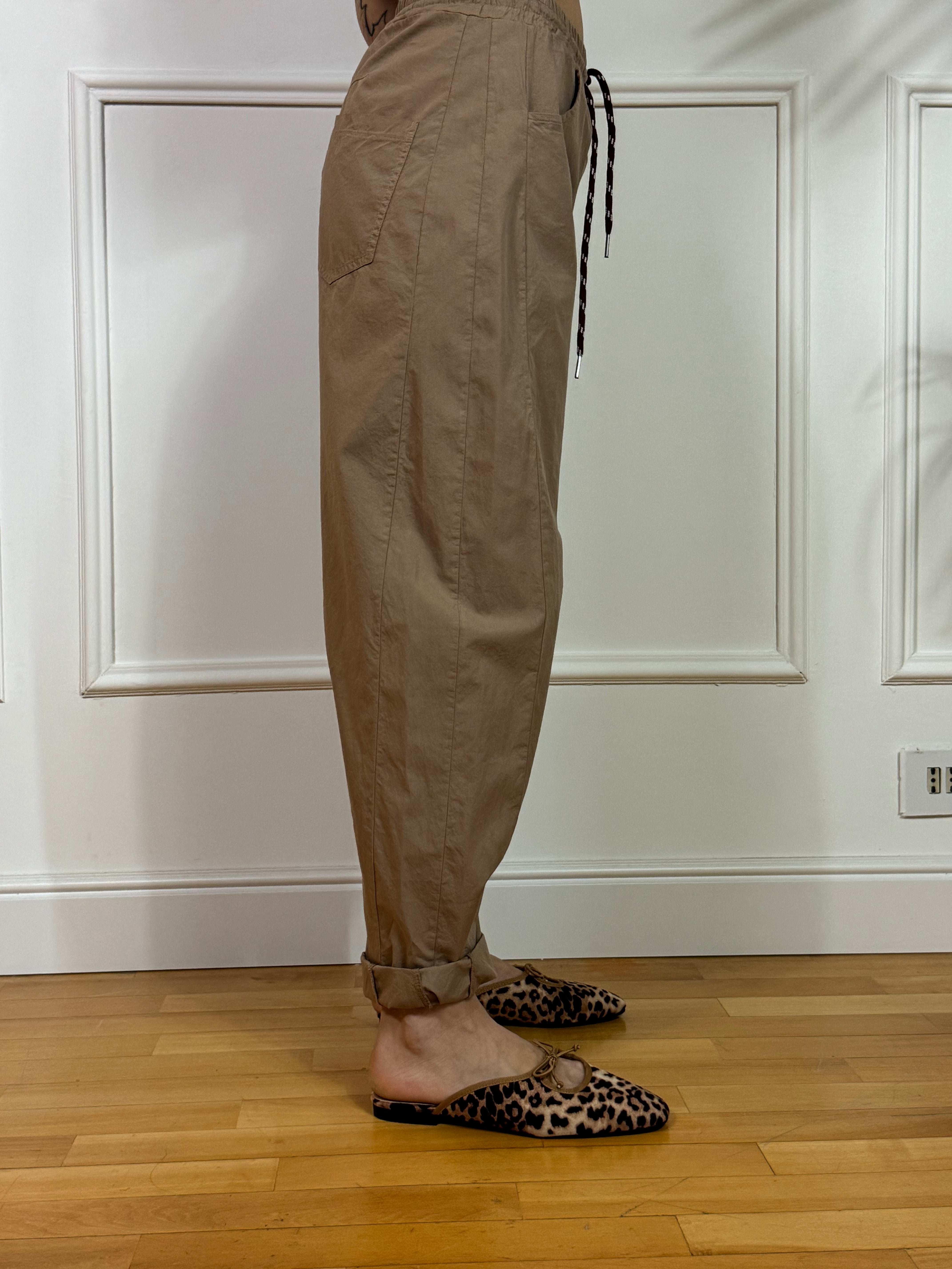 Pantalone tessuto leggero a ovetto Kikisix con coulisse
