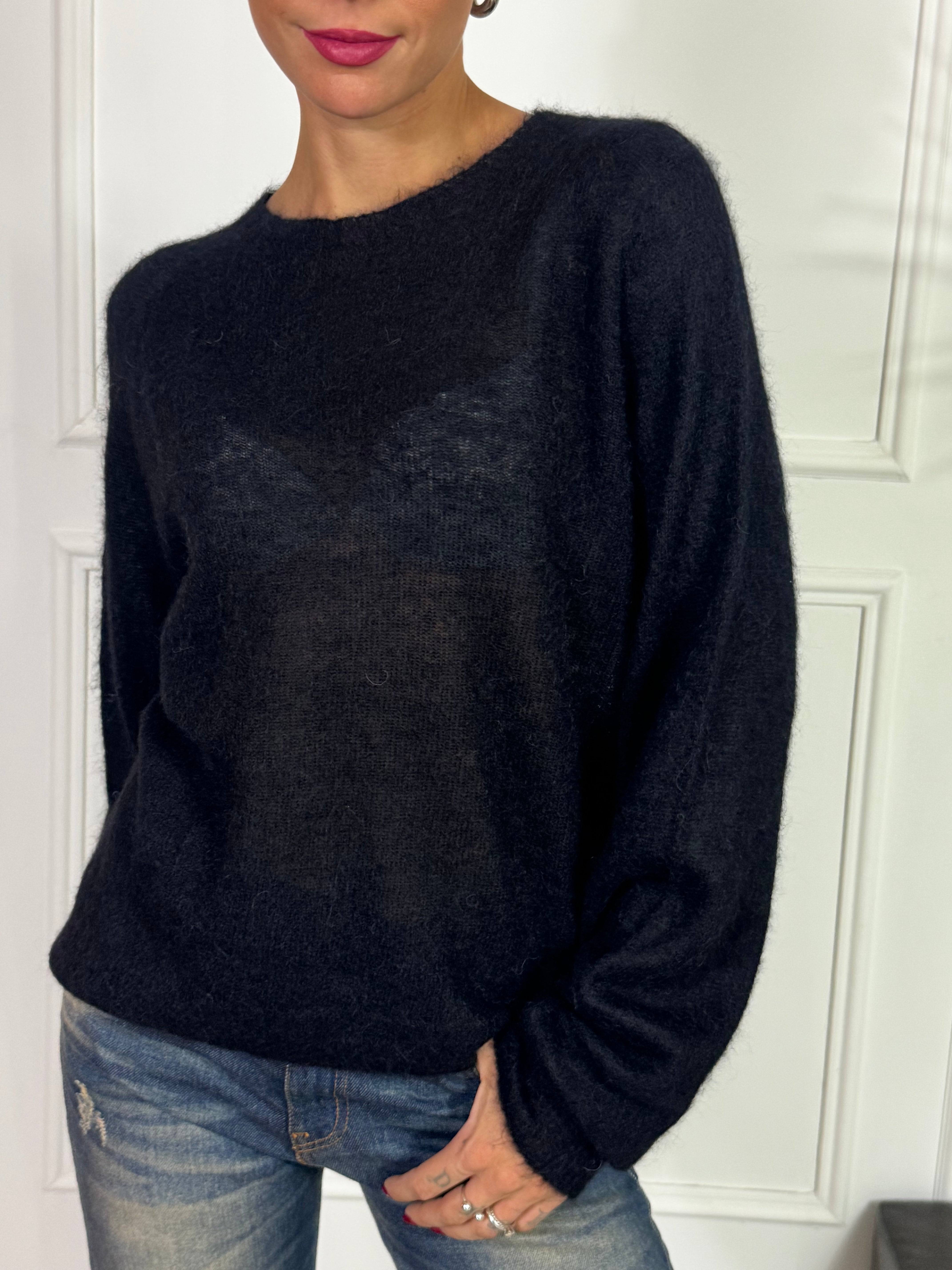 Maglia misto ALPACA Kontatto MANICA LUNGA RAGLAN