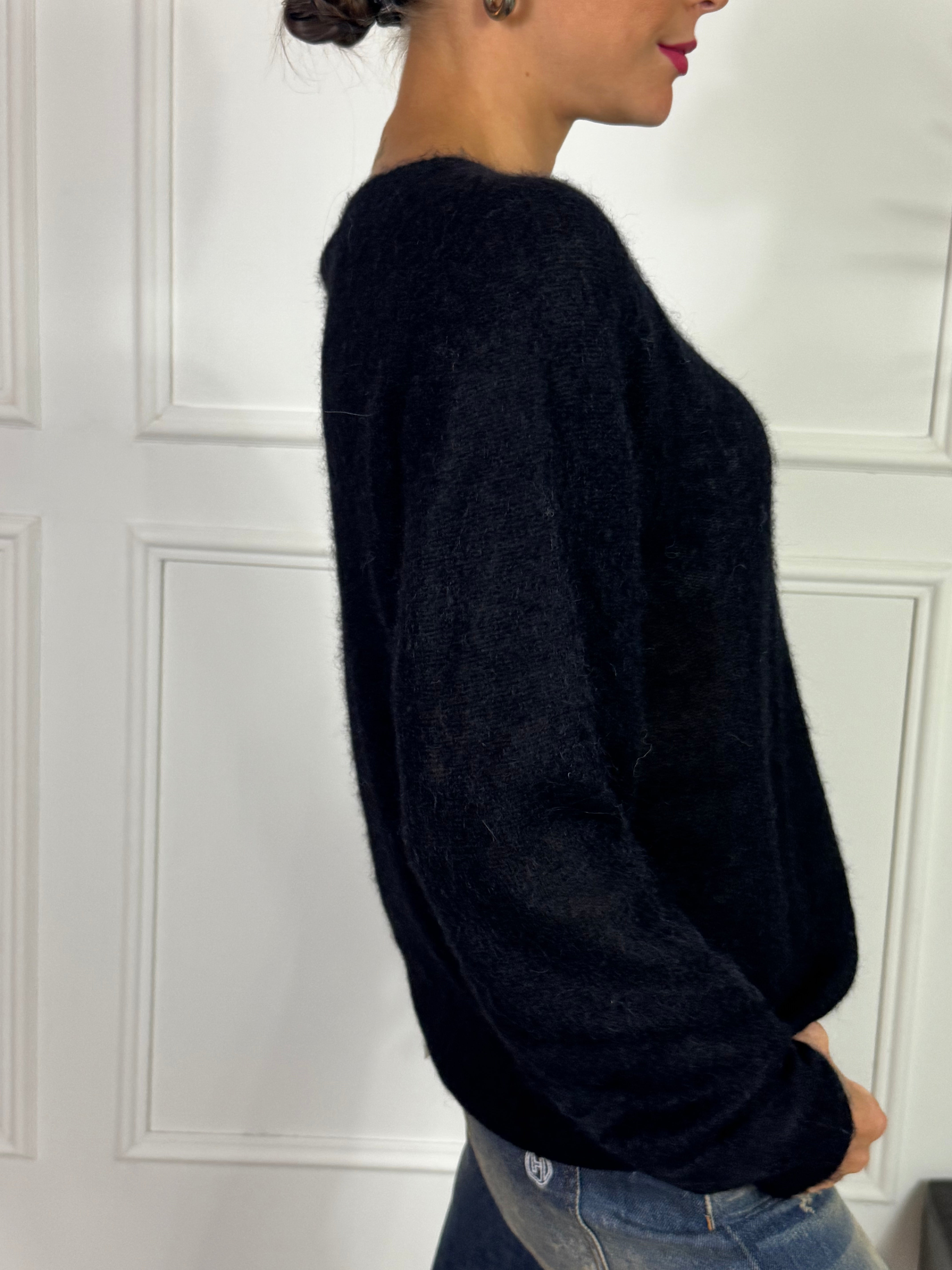 Maglia misto ALPACA Kontatto MANICA LUNGA RAGLAN