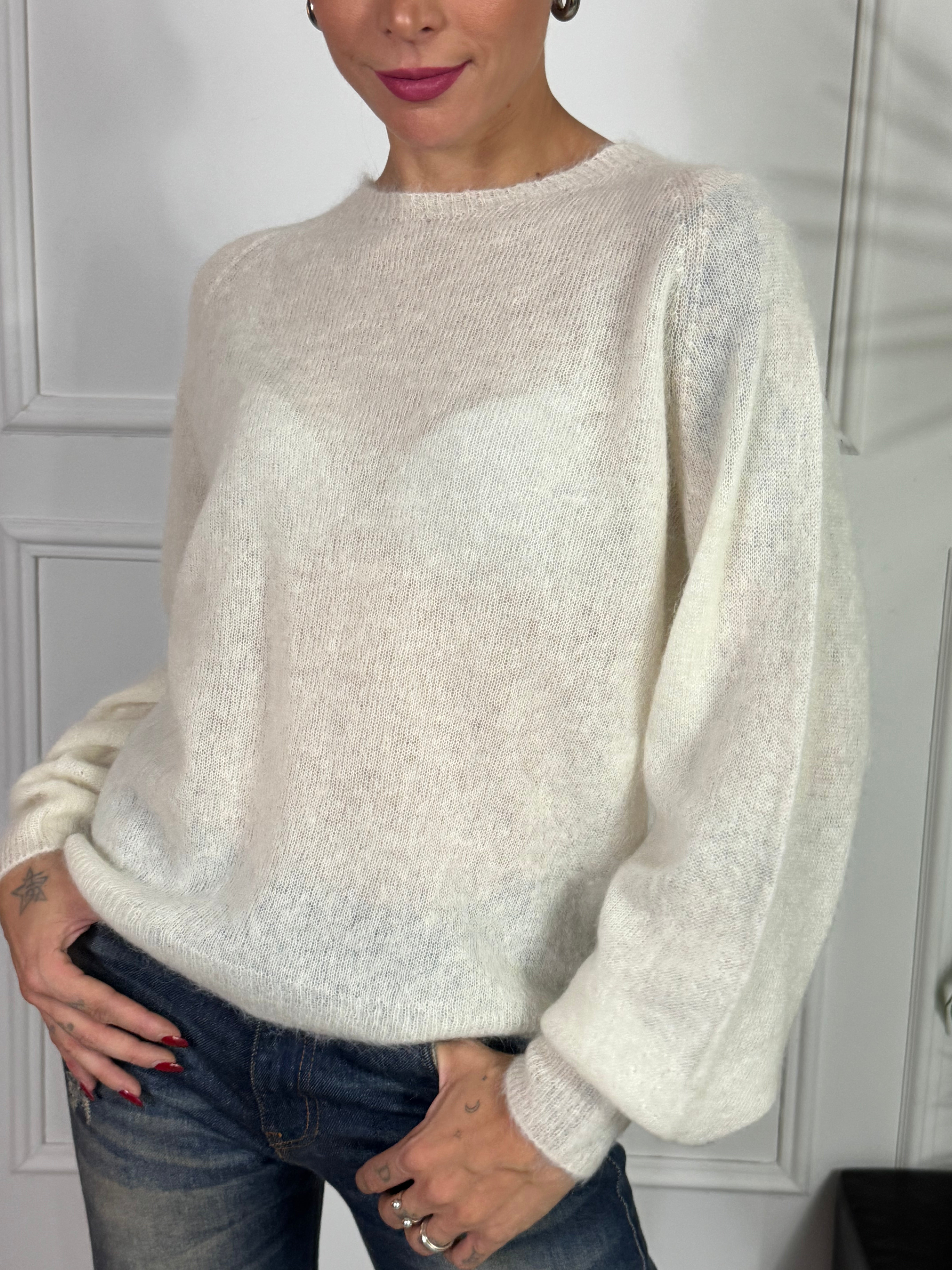 Maglia misto ALPACA Kontatto MANICA LUNGA RAGLAN
