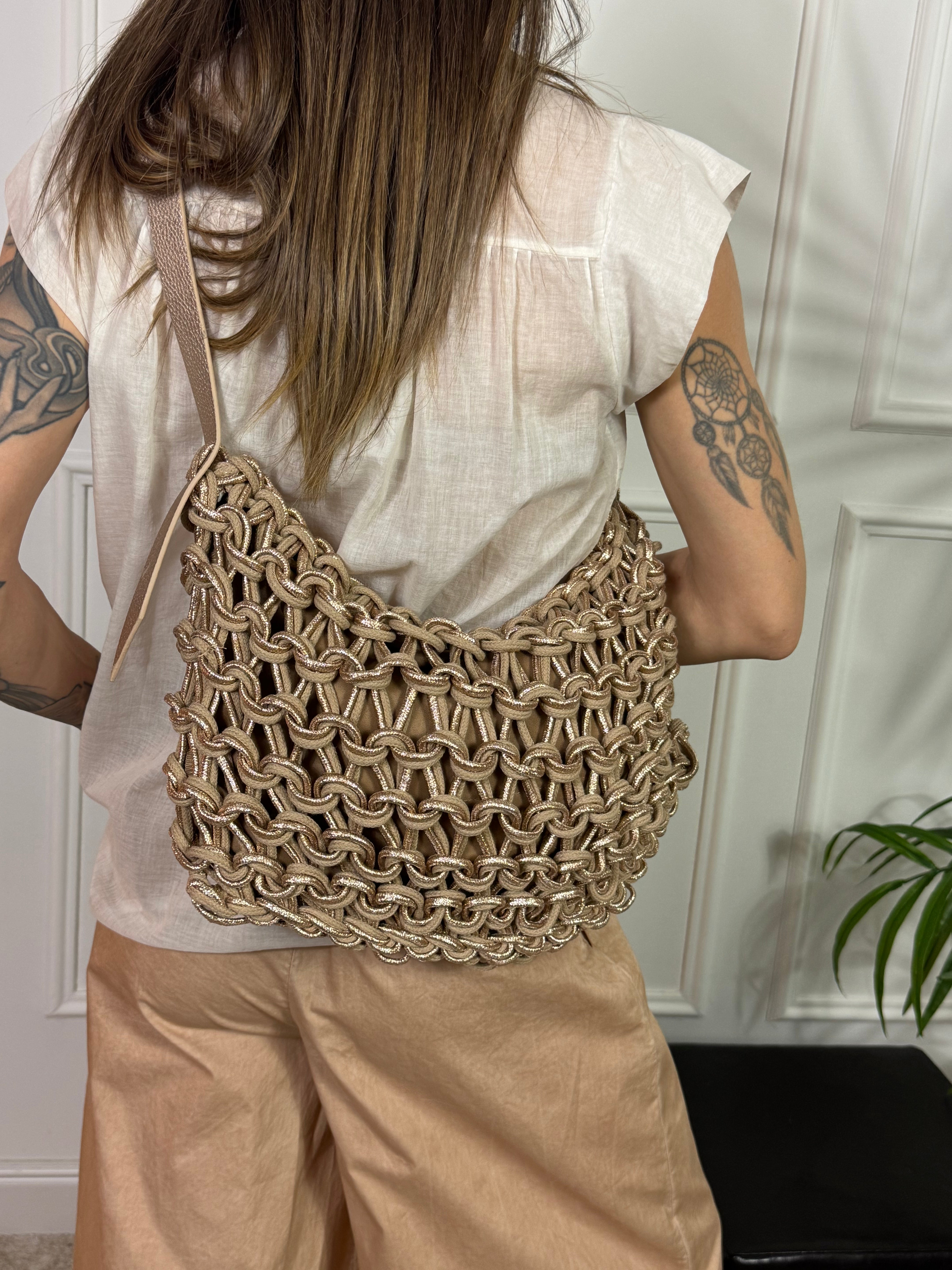 Borsa con tracolla fissa Susy Mix UNCINETTO LAME'