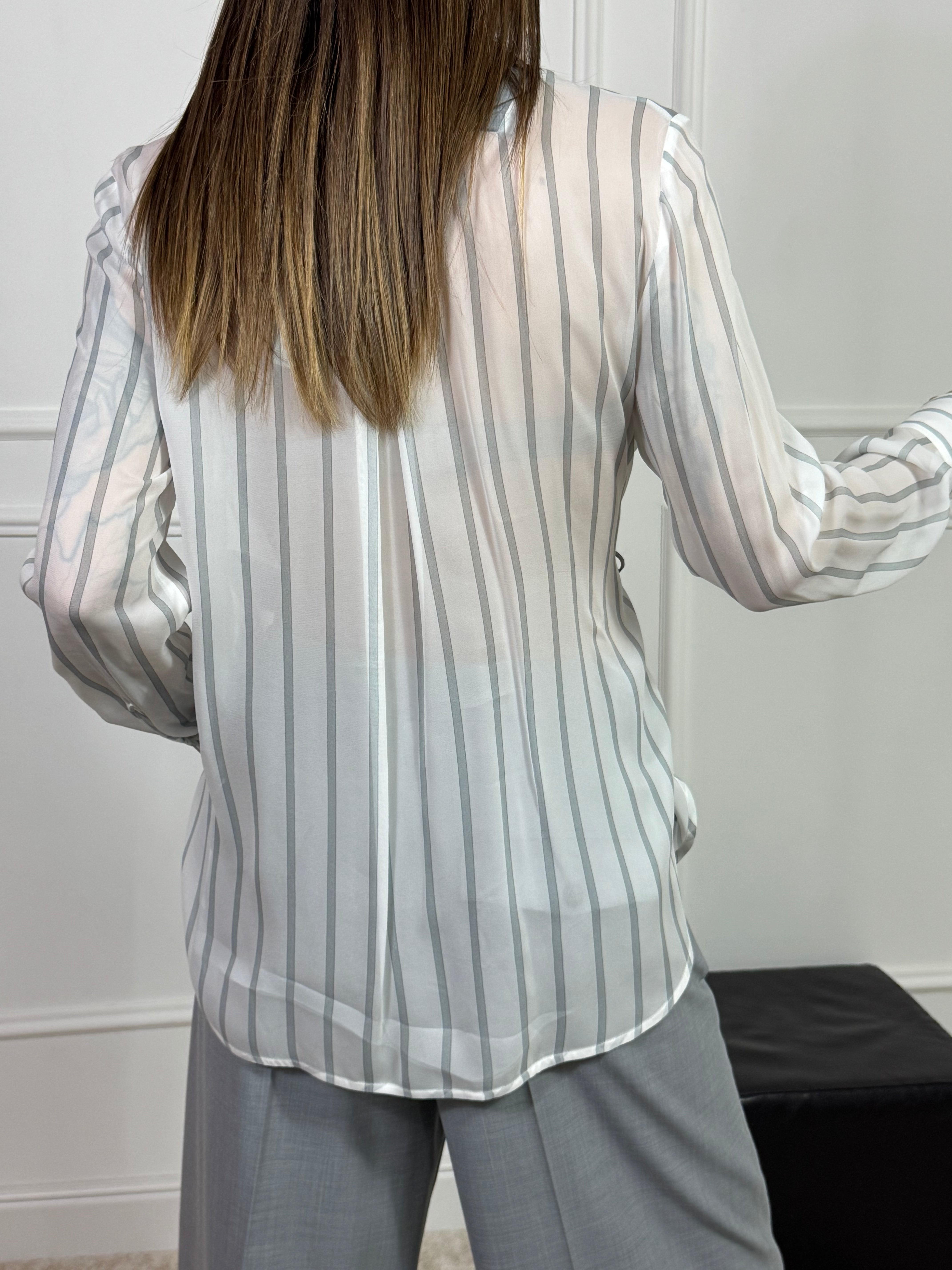 Giacca blazer con laccetto Manila Grace bimateriale - modello EMMA
