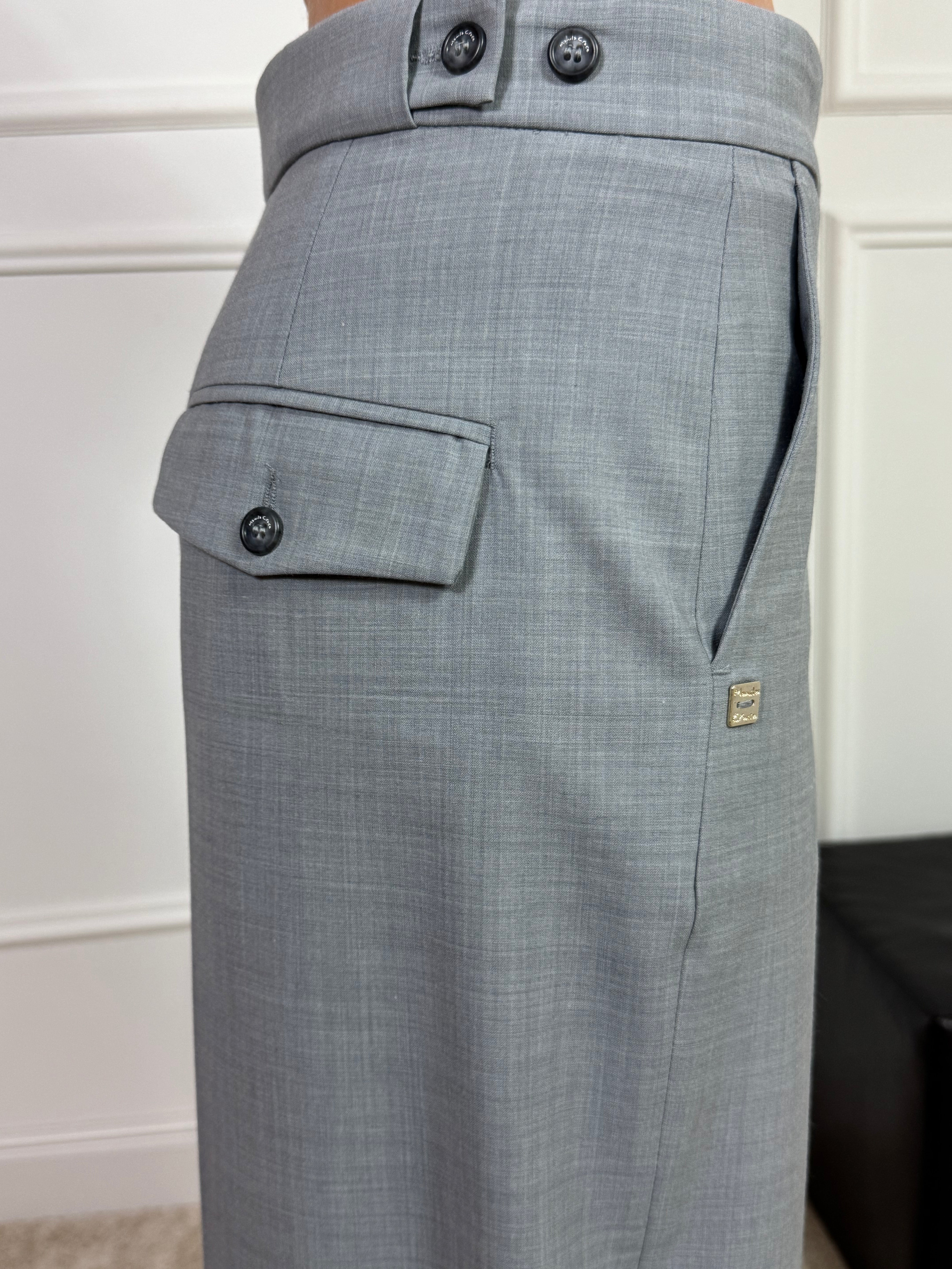 Pantalone ovetto cropped con patte Manila Grace - modello BRENDA