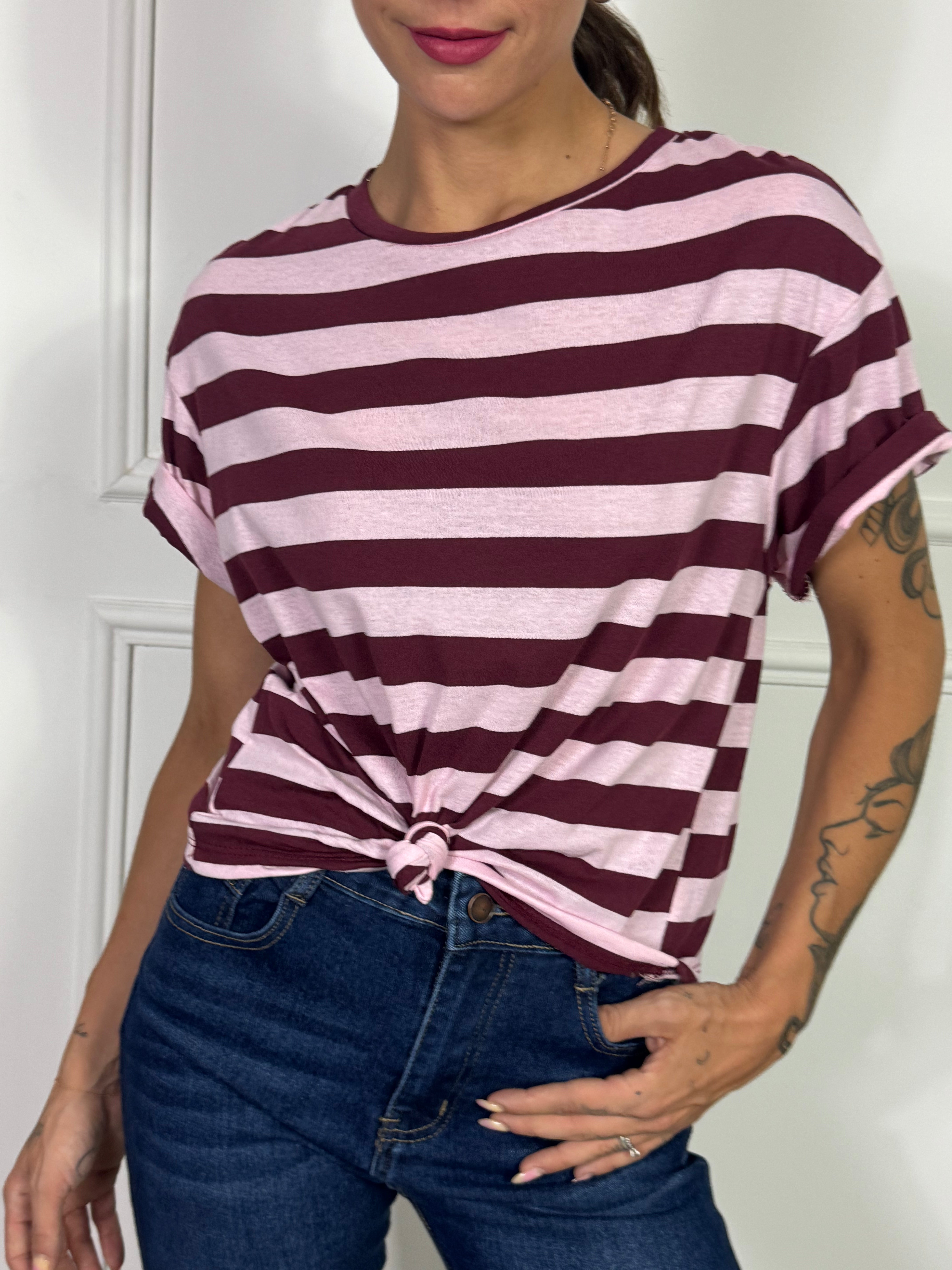 Maglia manica corta BOXY FIT Victoria ILMH RIGHE