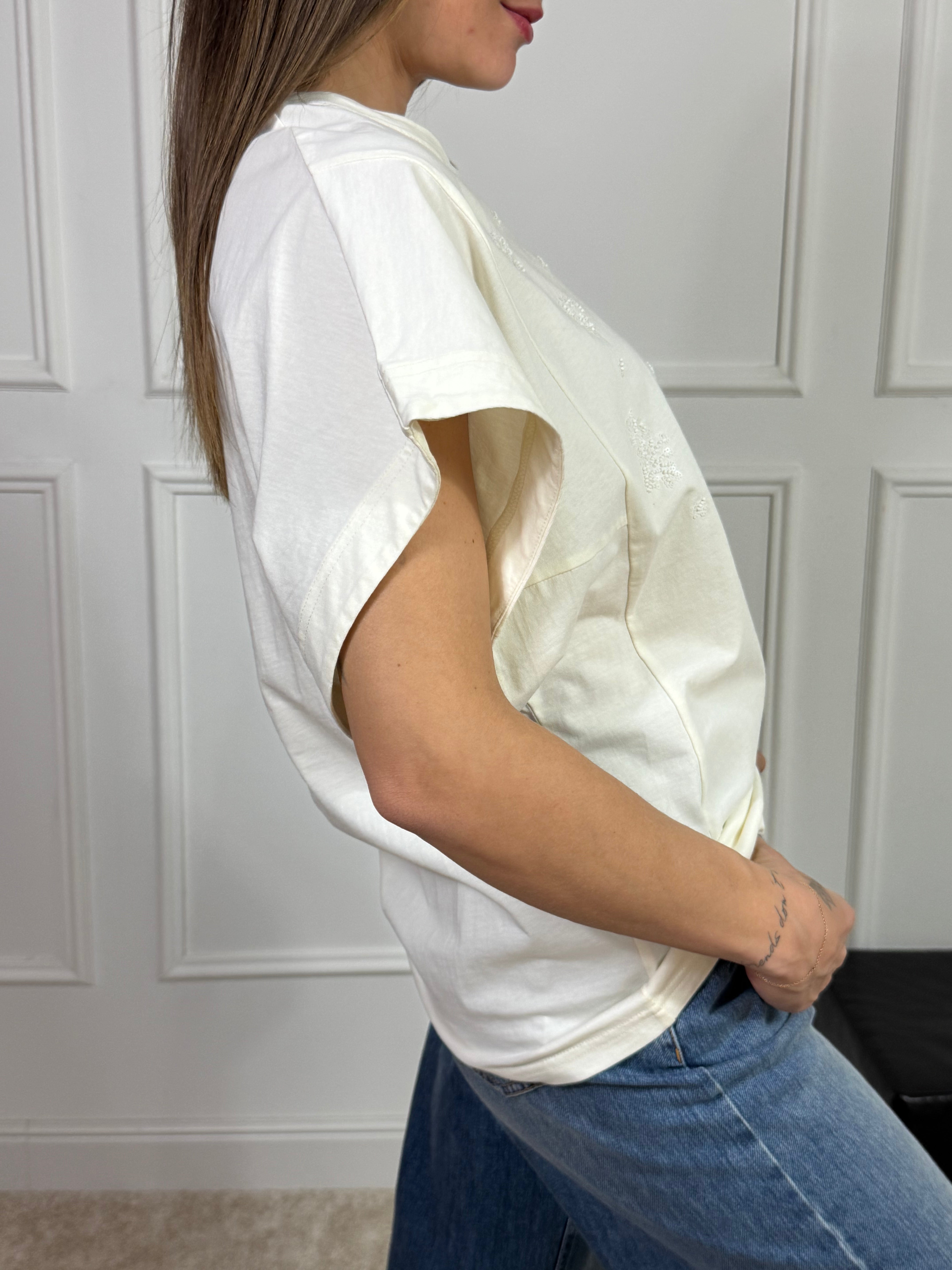 T-shirt oversize Manila Grace con applicazioni