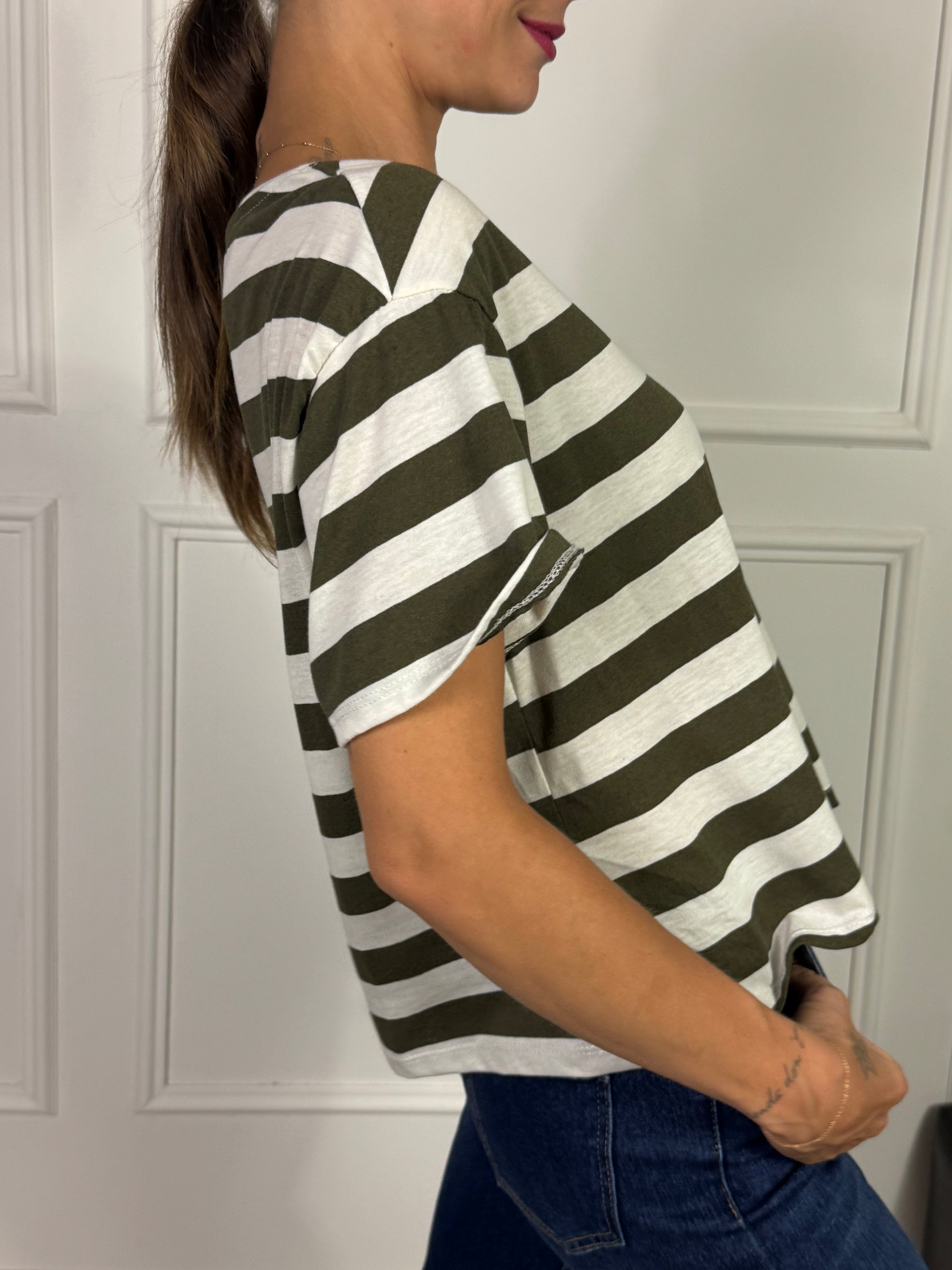 Maglia manica corta BOXY FIT Victoria ILMH RIGHE