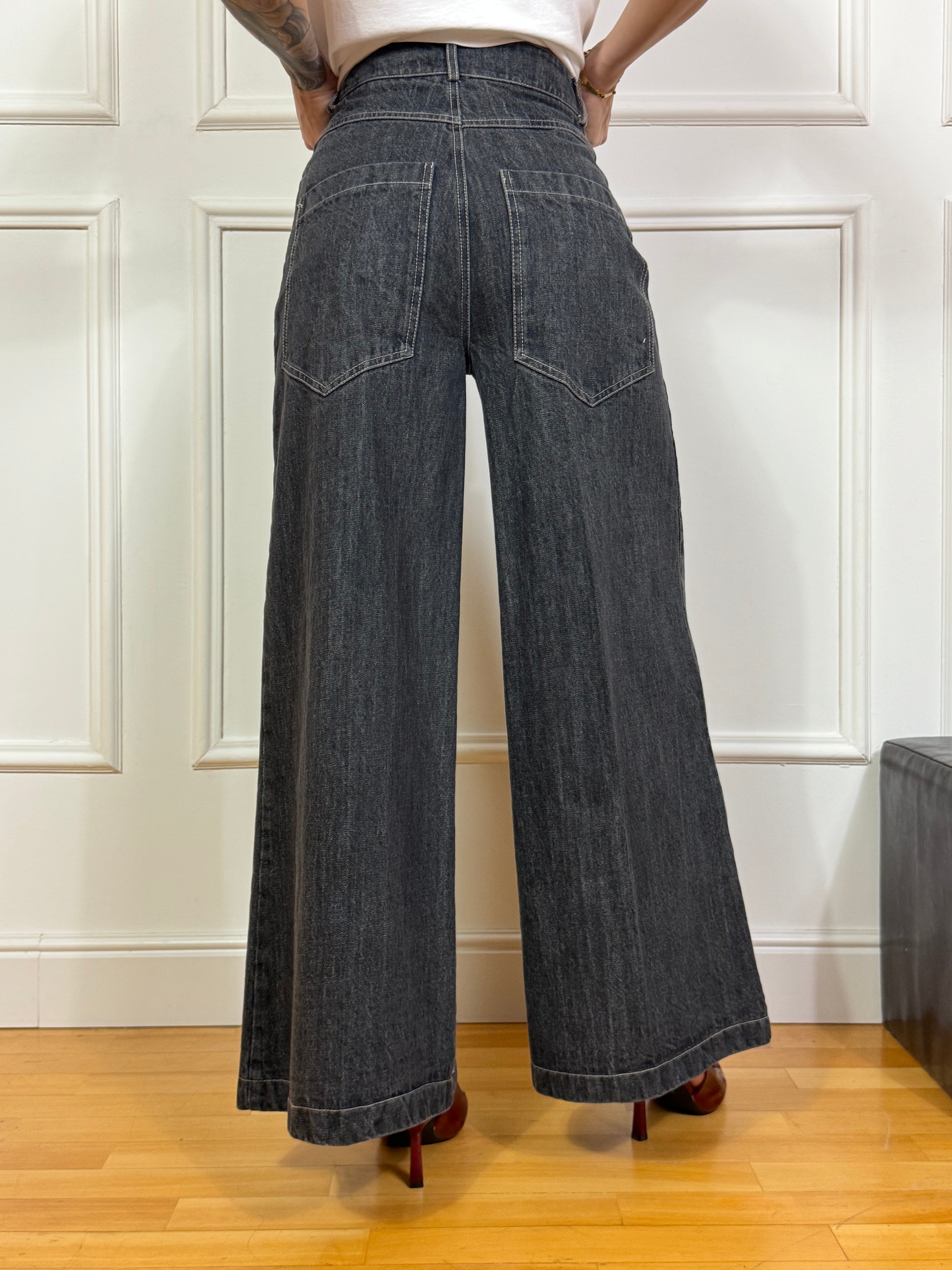 Jeans Tensione In VITA ALTA A PALAZZO modello GLENDA