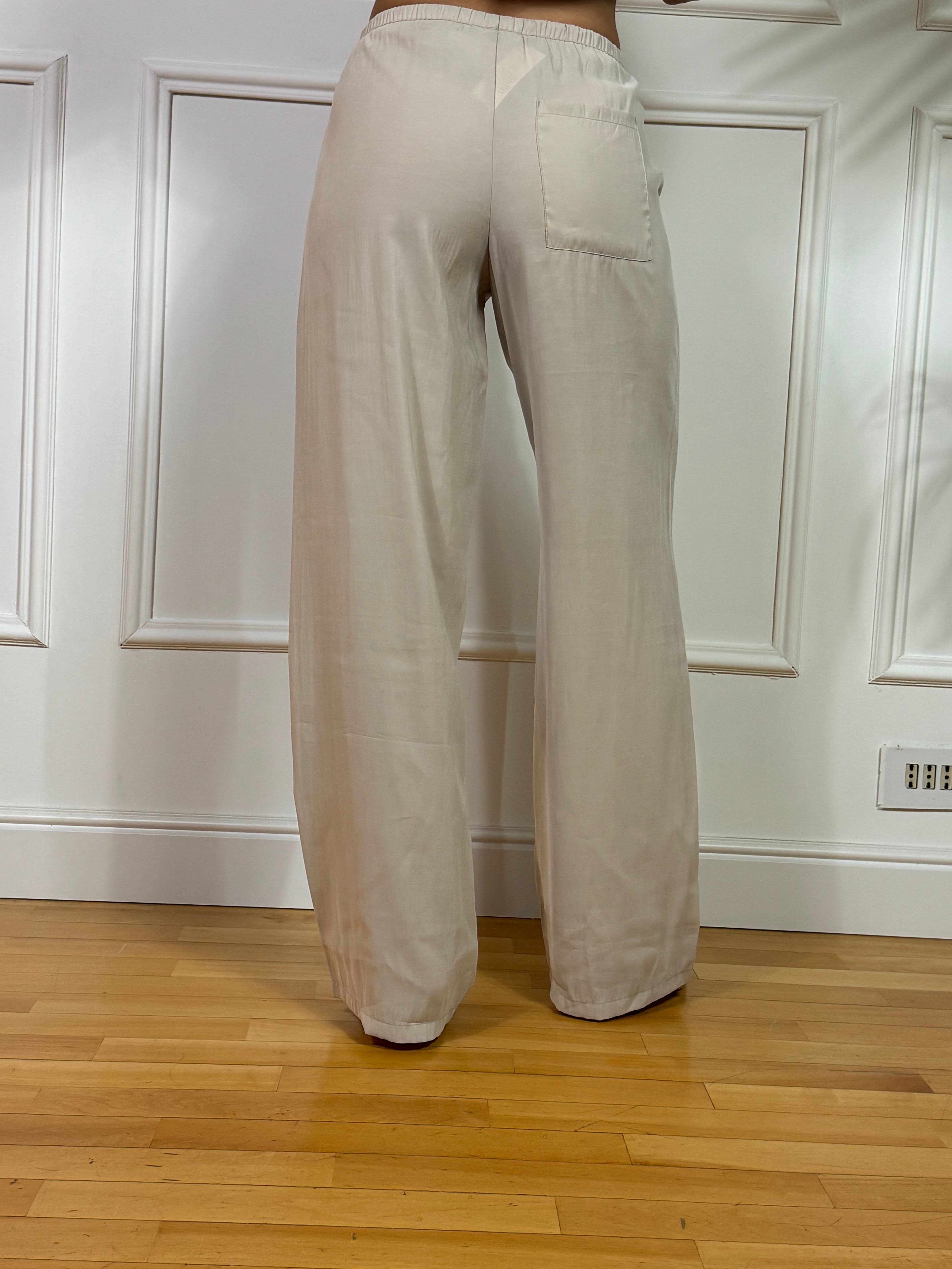 Pantalone tessuto leggero con coulisse JJXX BEIGE