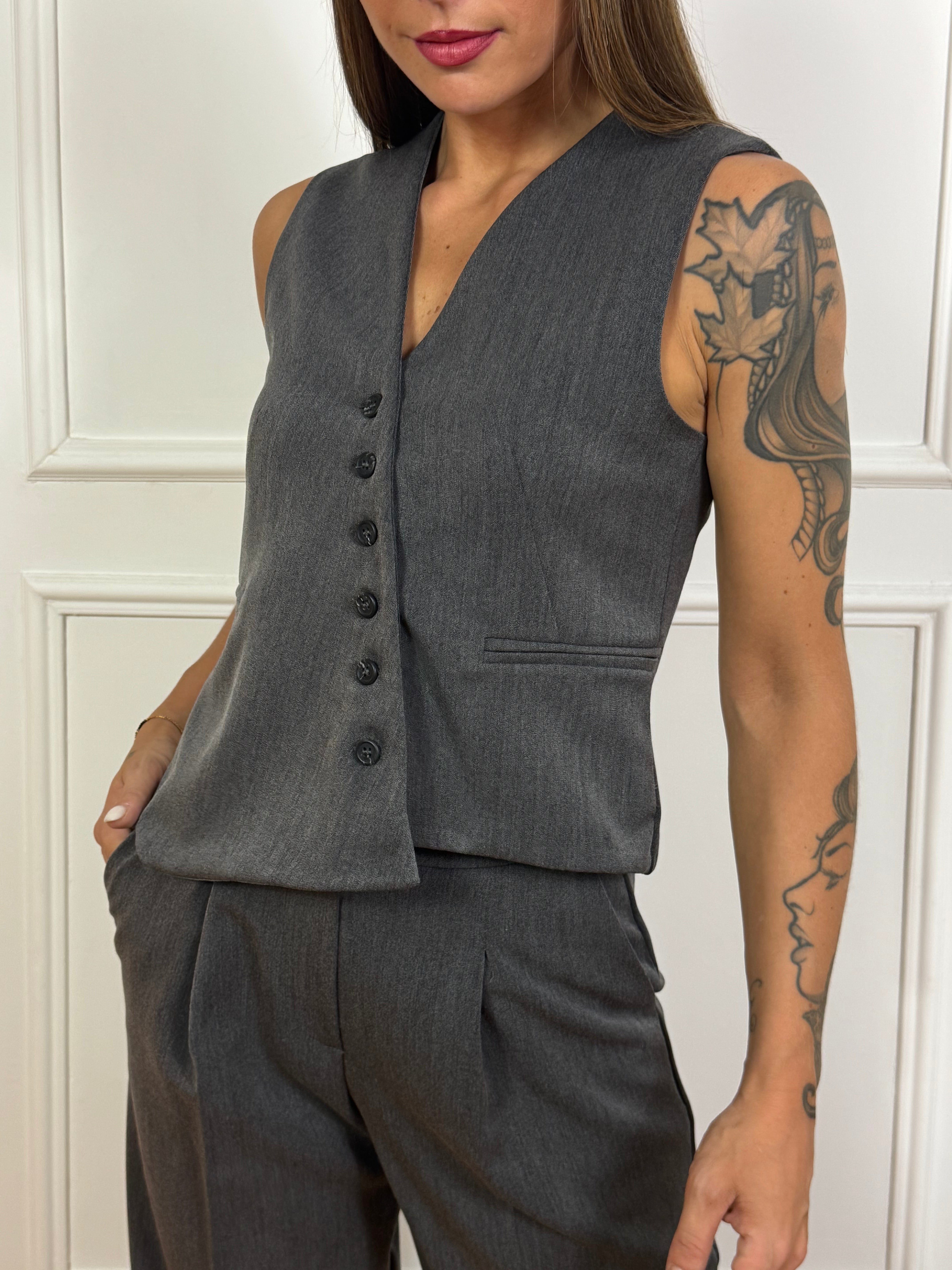 Gilet Susy Mix taglio ASIMMETRICO