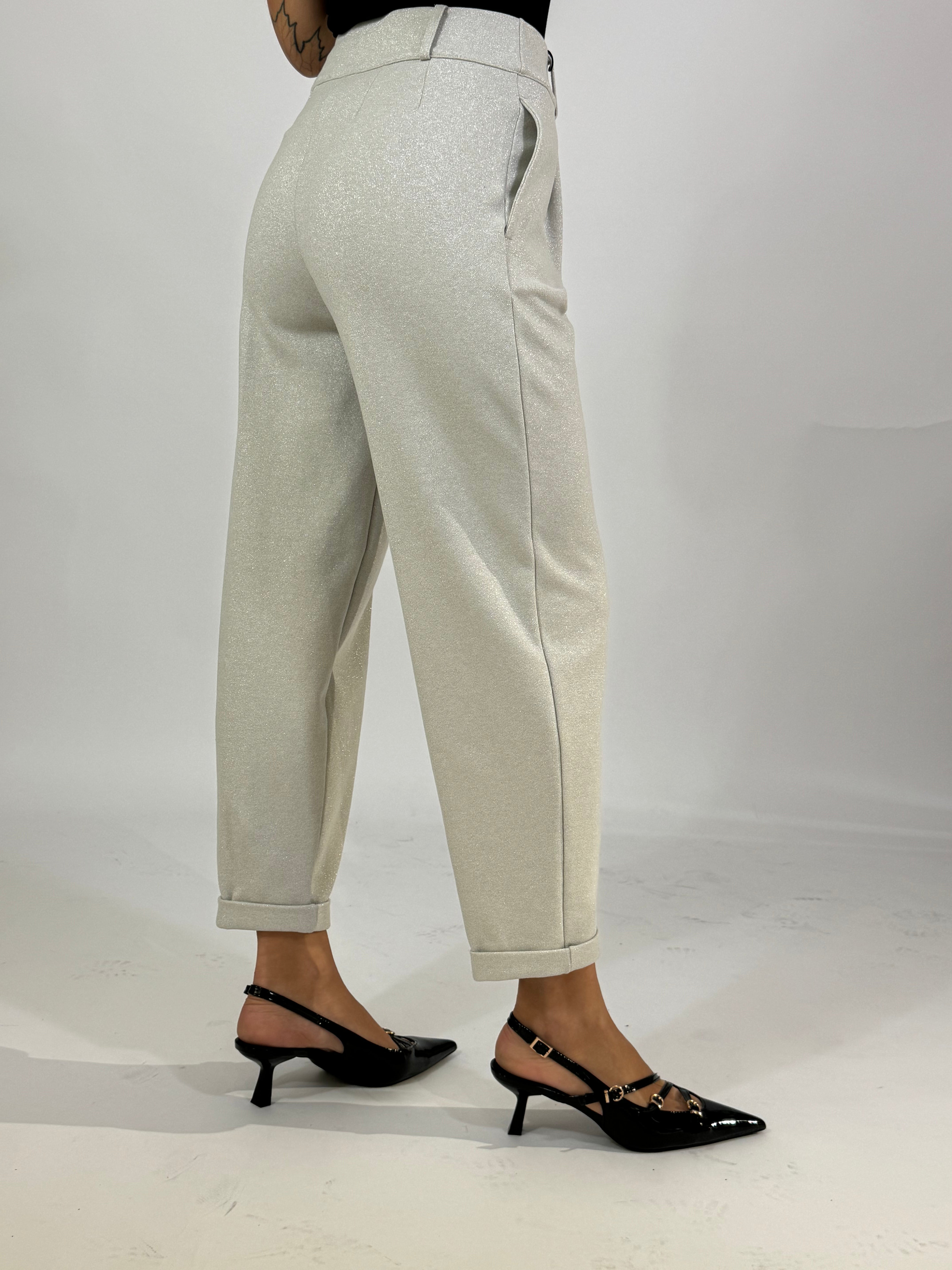 Pantalone Ragno CARROT WITH POCKETS - LUREX