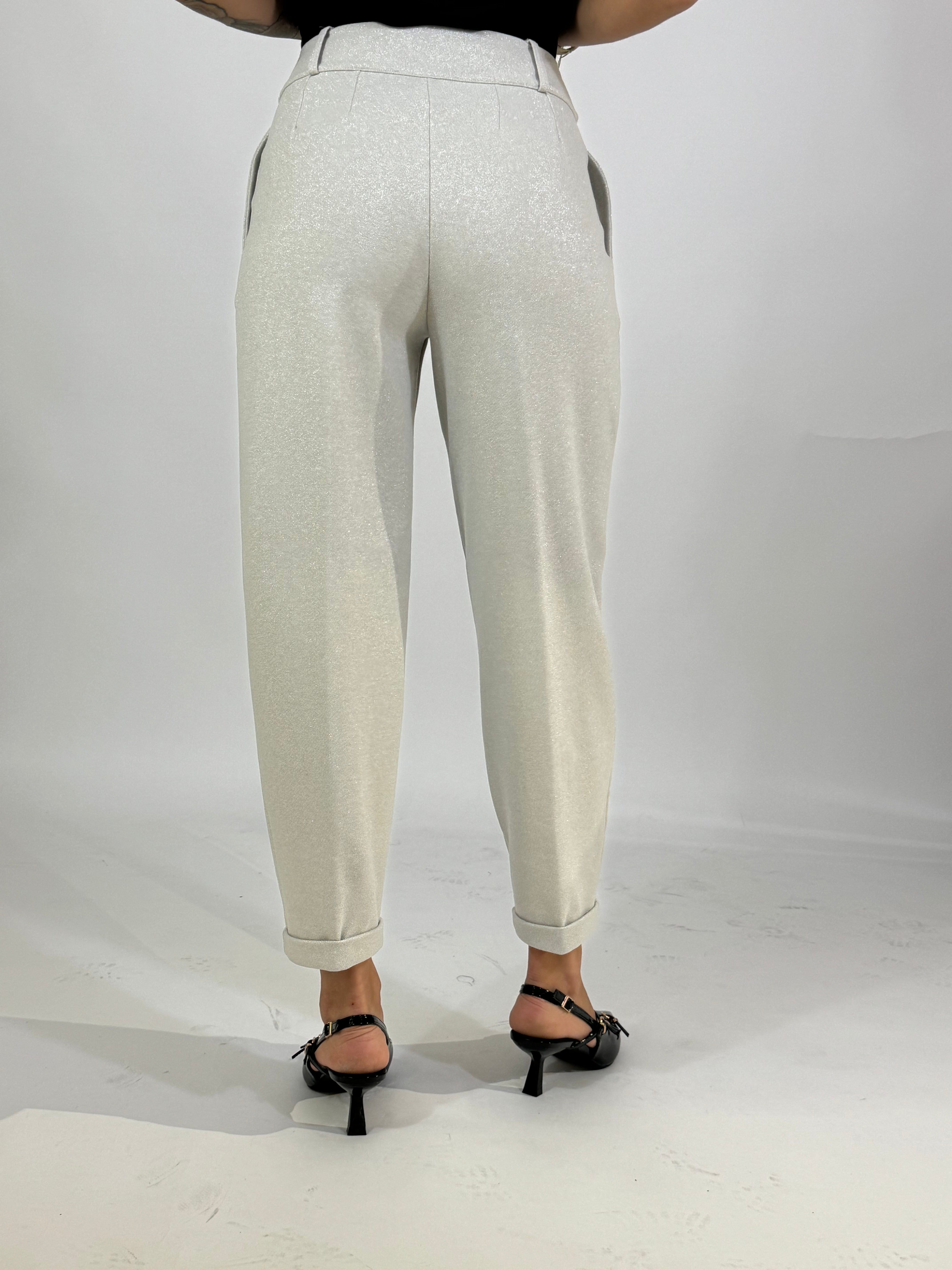 Pantalone Ragno CARROT WITH POCKETS - LUREX