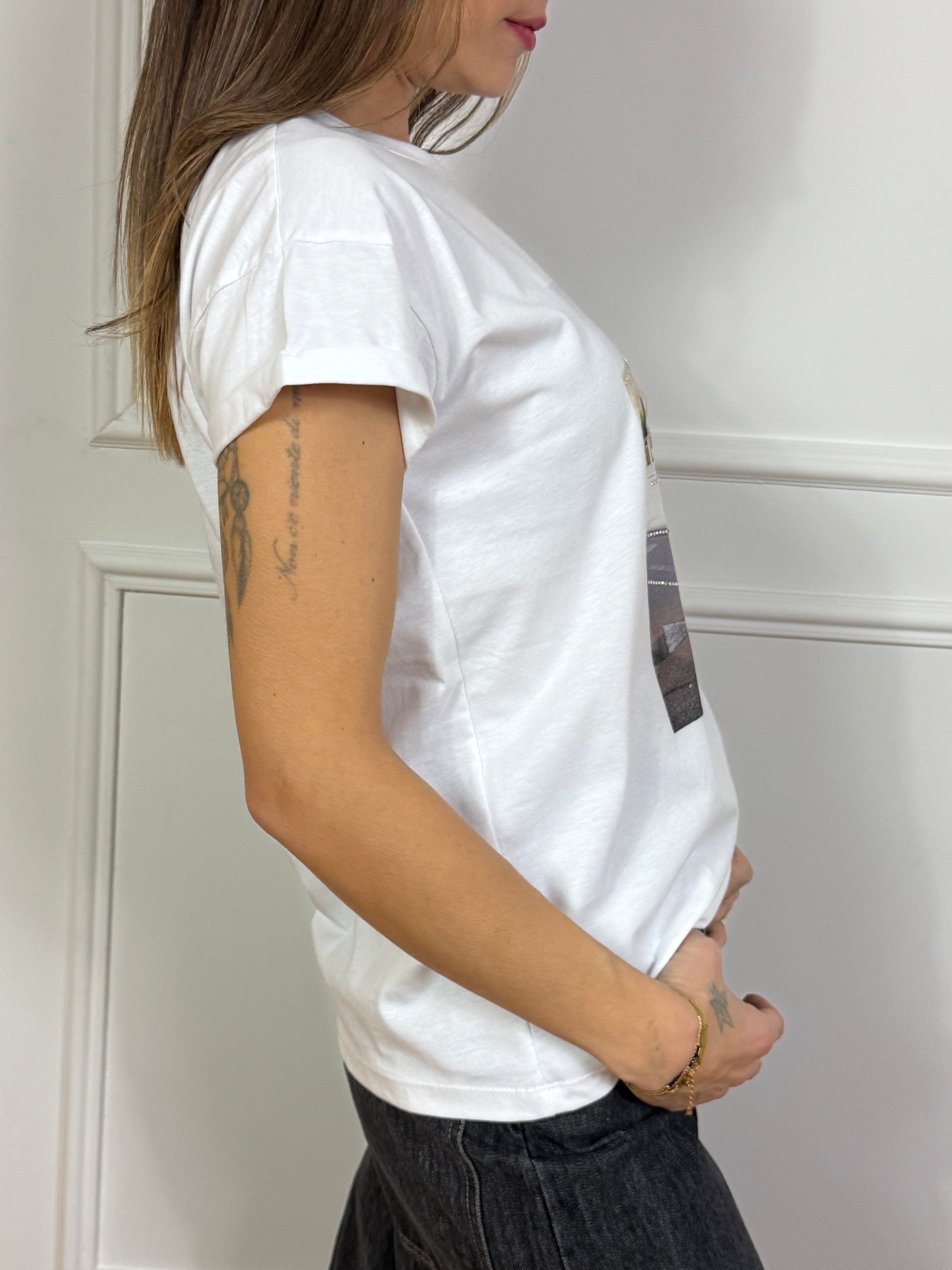 T-shirt con stampa Tensione In DONNA CON CANE