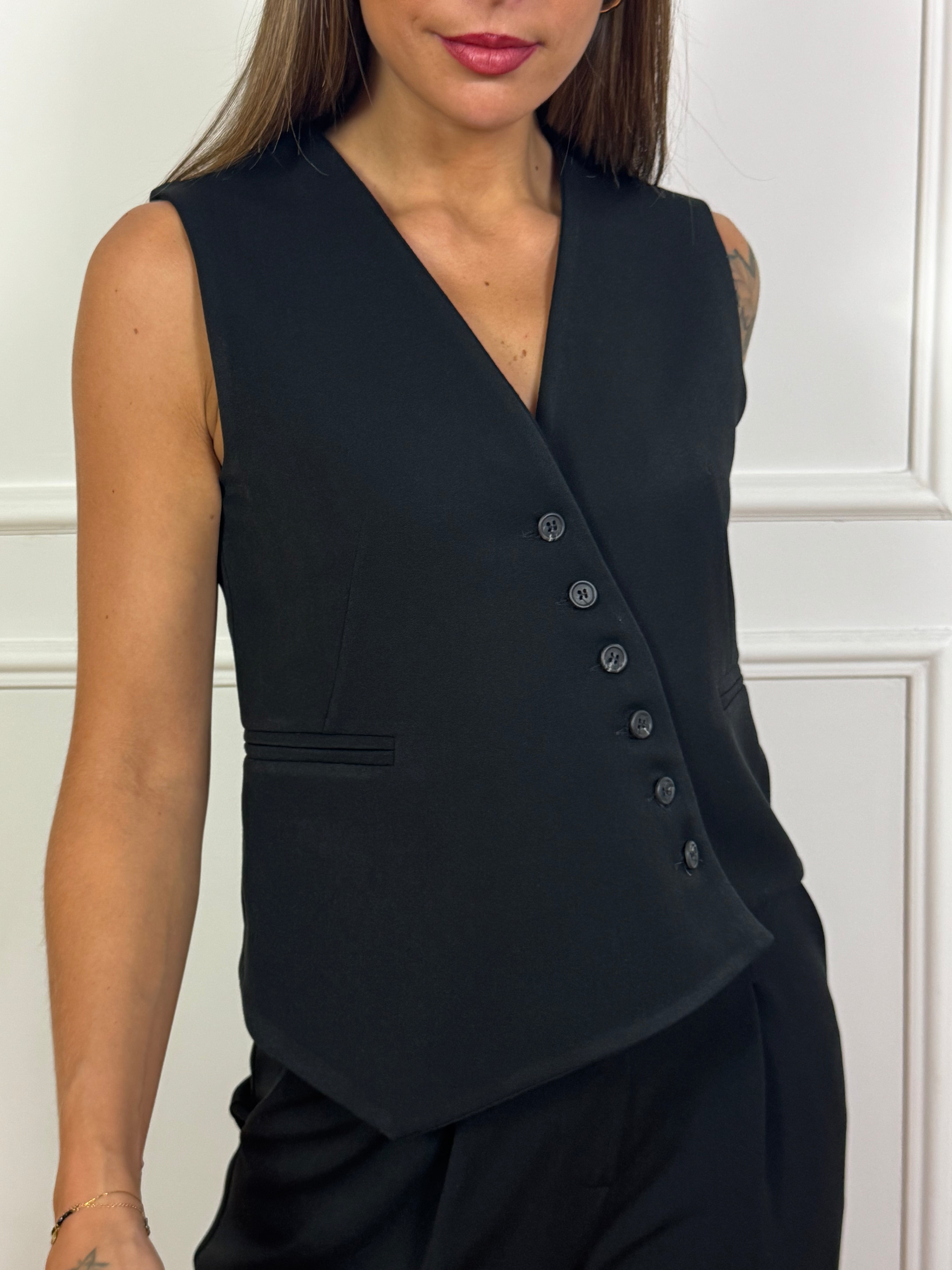 Gilet Susy Mix taglio ASIMMETRICO