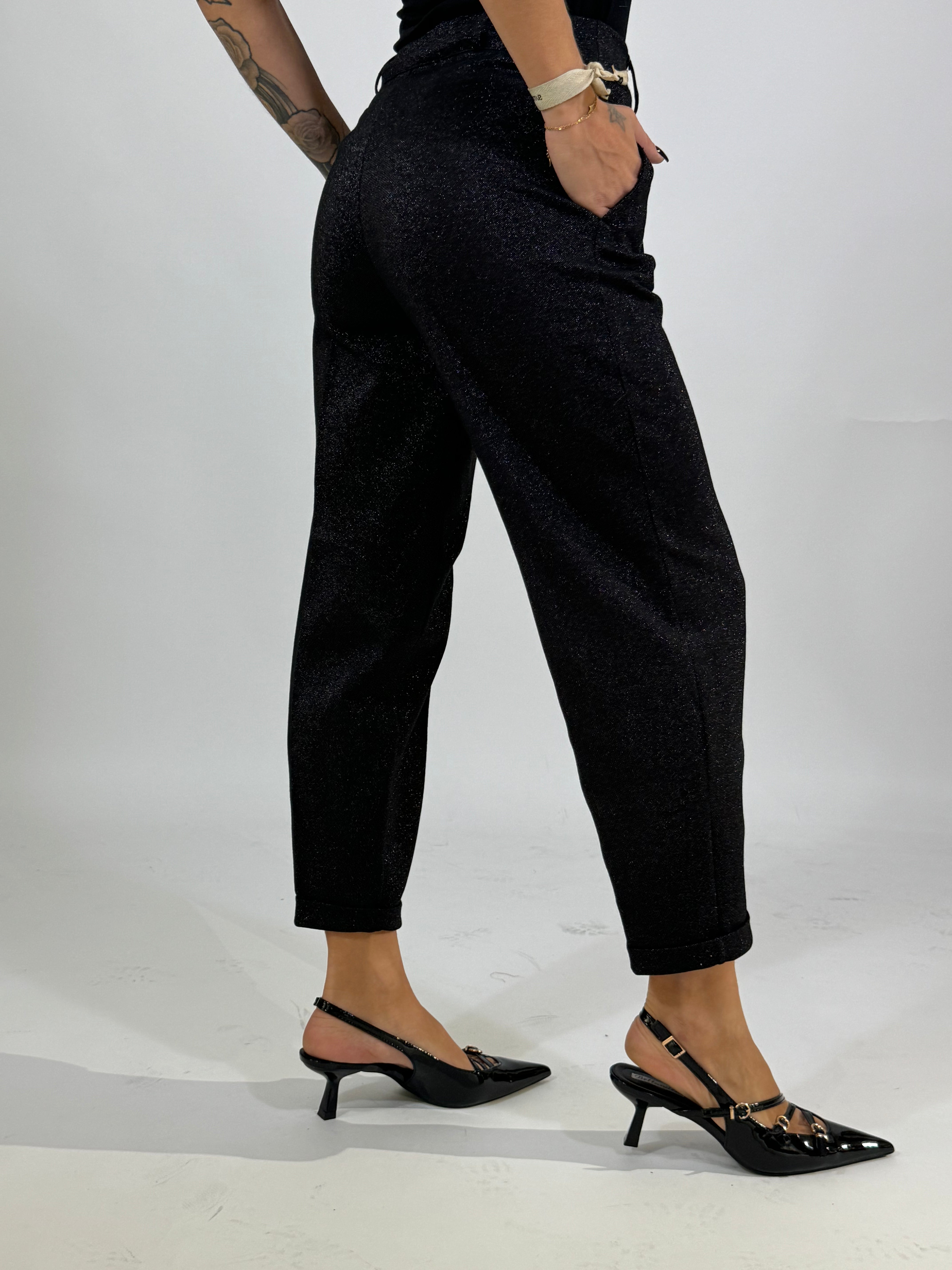Pantalone Ragno CARROT WITH POCKETS - LUREX
