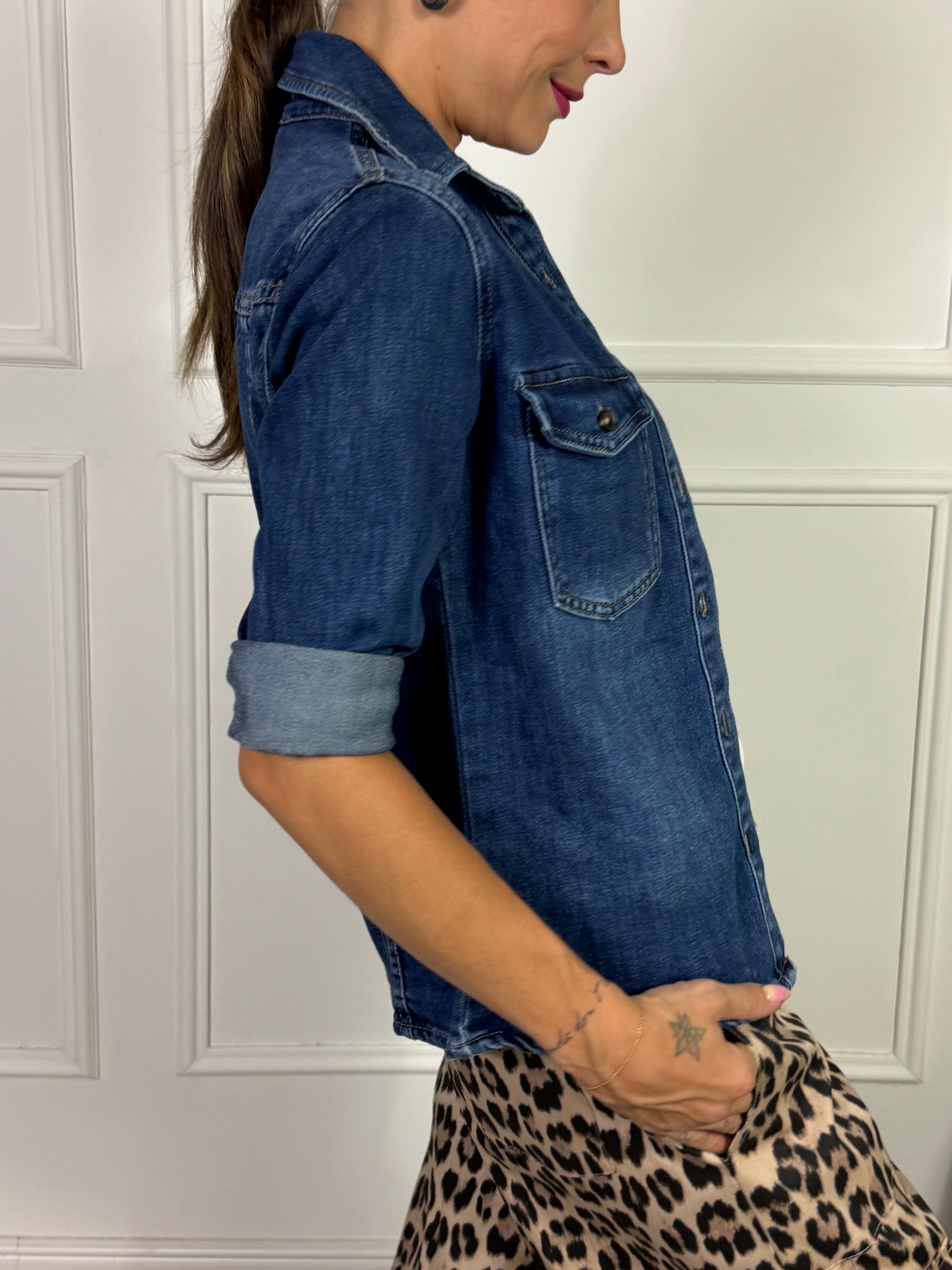 CAMICIA / GIACCA Victoria ILMH di jeans con TASCHINI