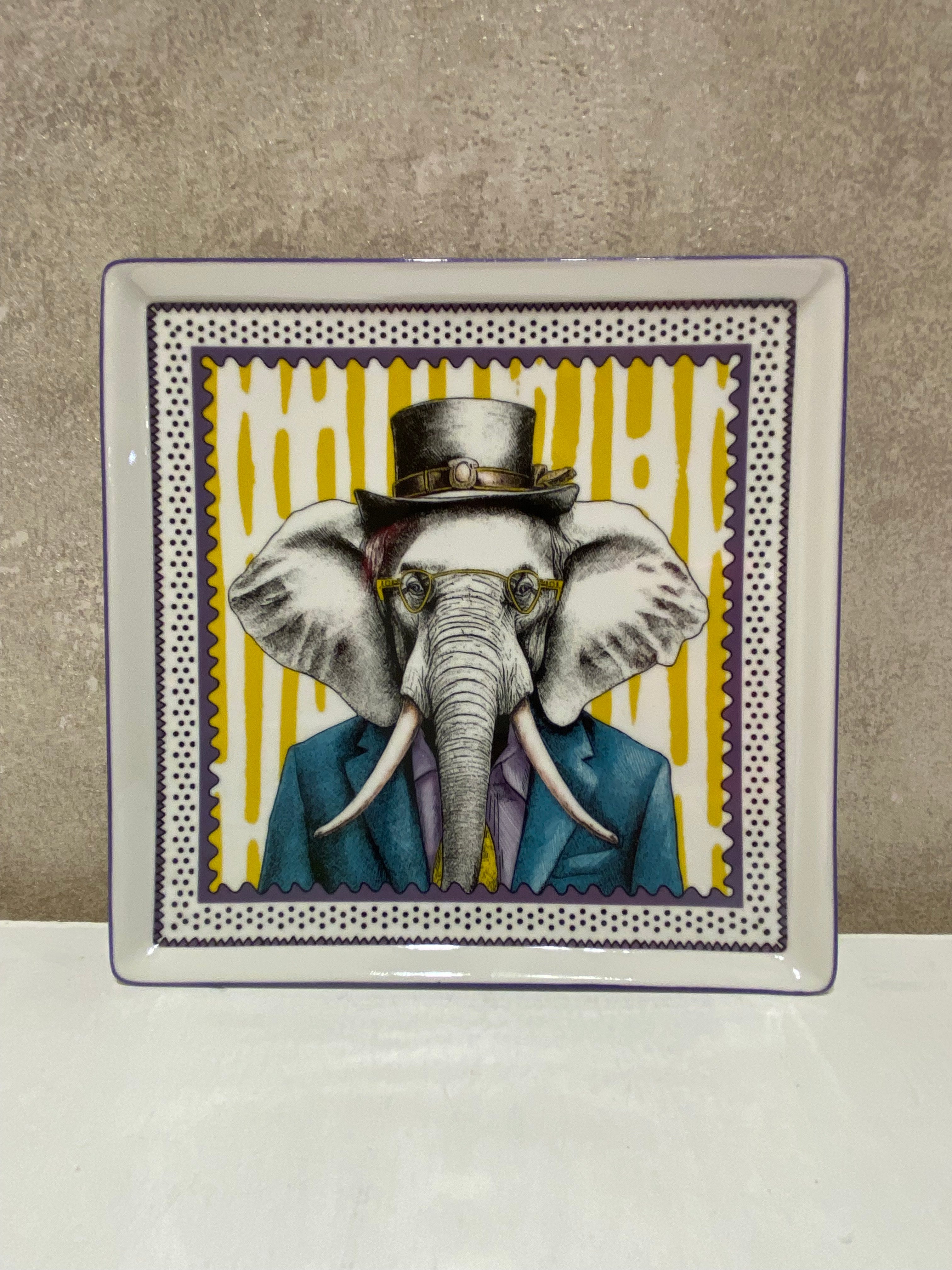 Piatto quadr human ELEFANTE