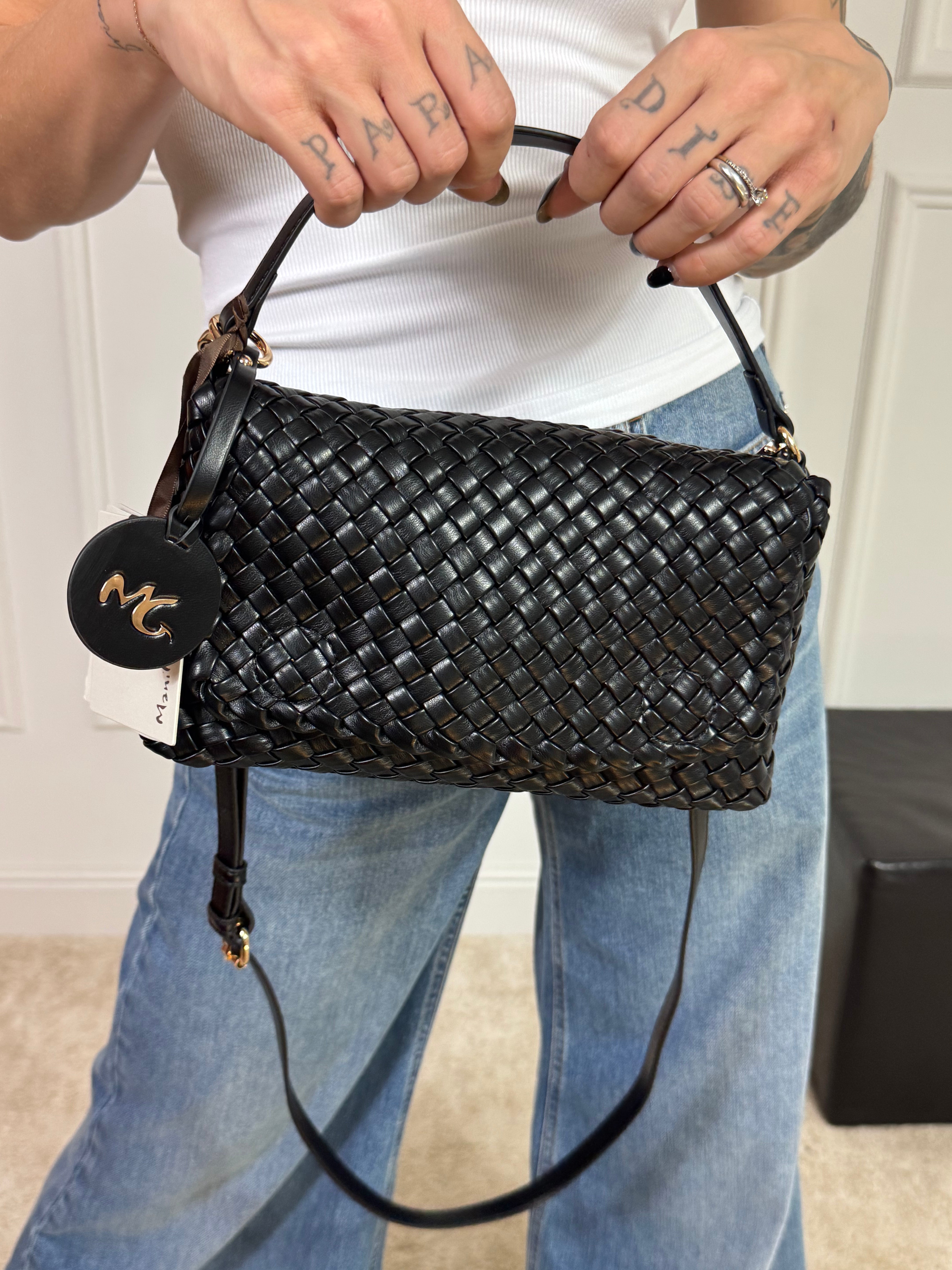 Borsa Manila Grace POCHETTE BAG ECOPELLE INTRECCIATA - ART. B821EU