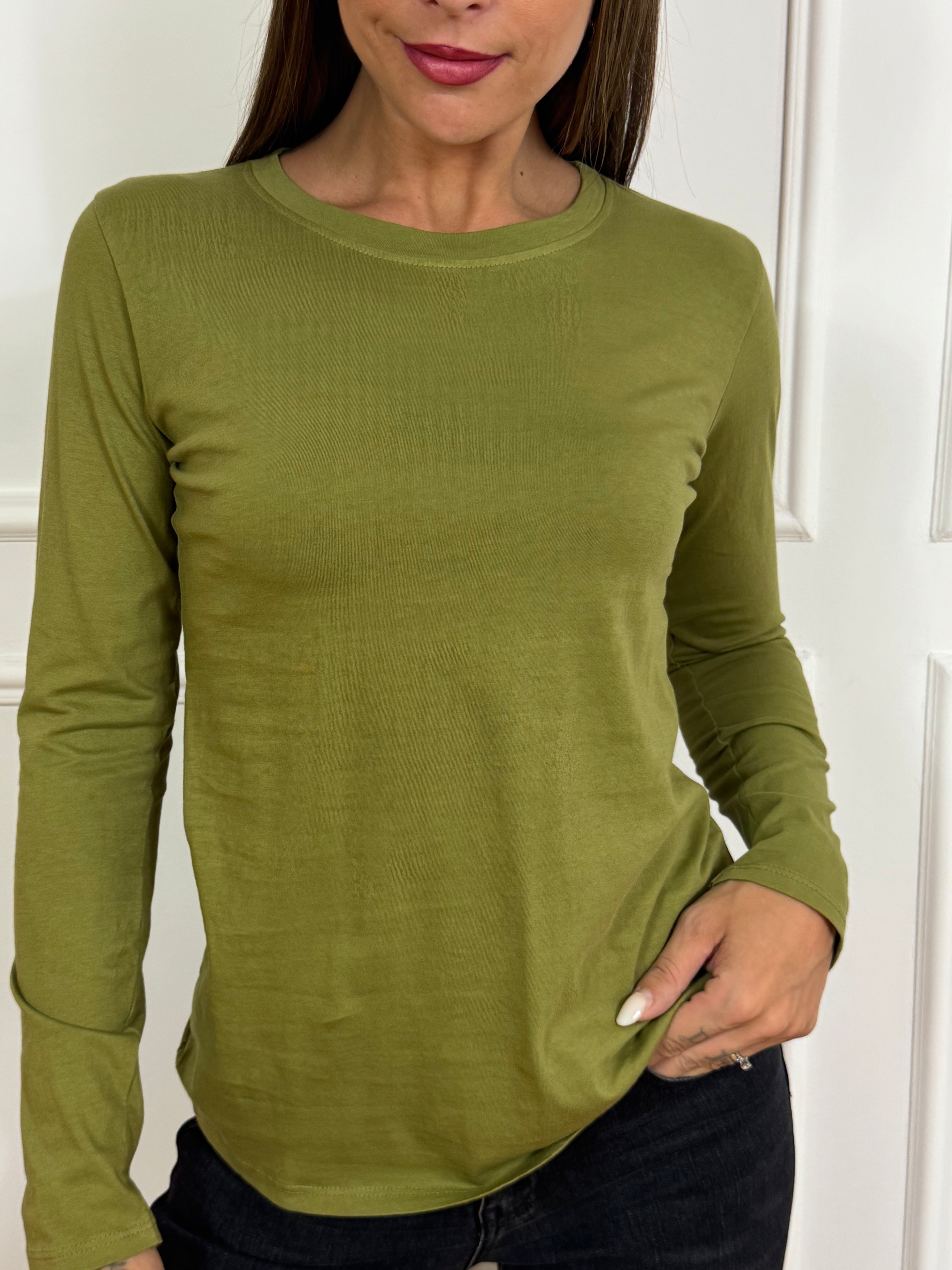 Maglia in cotone manica lunga Susy Mix GIROCOLLO