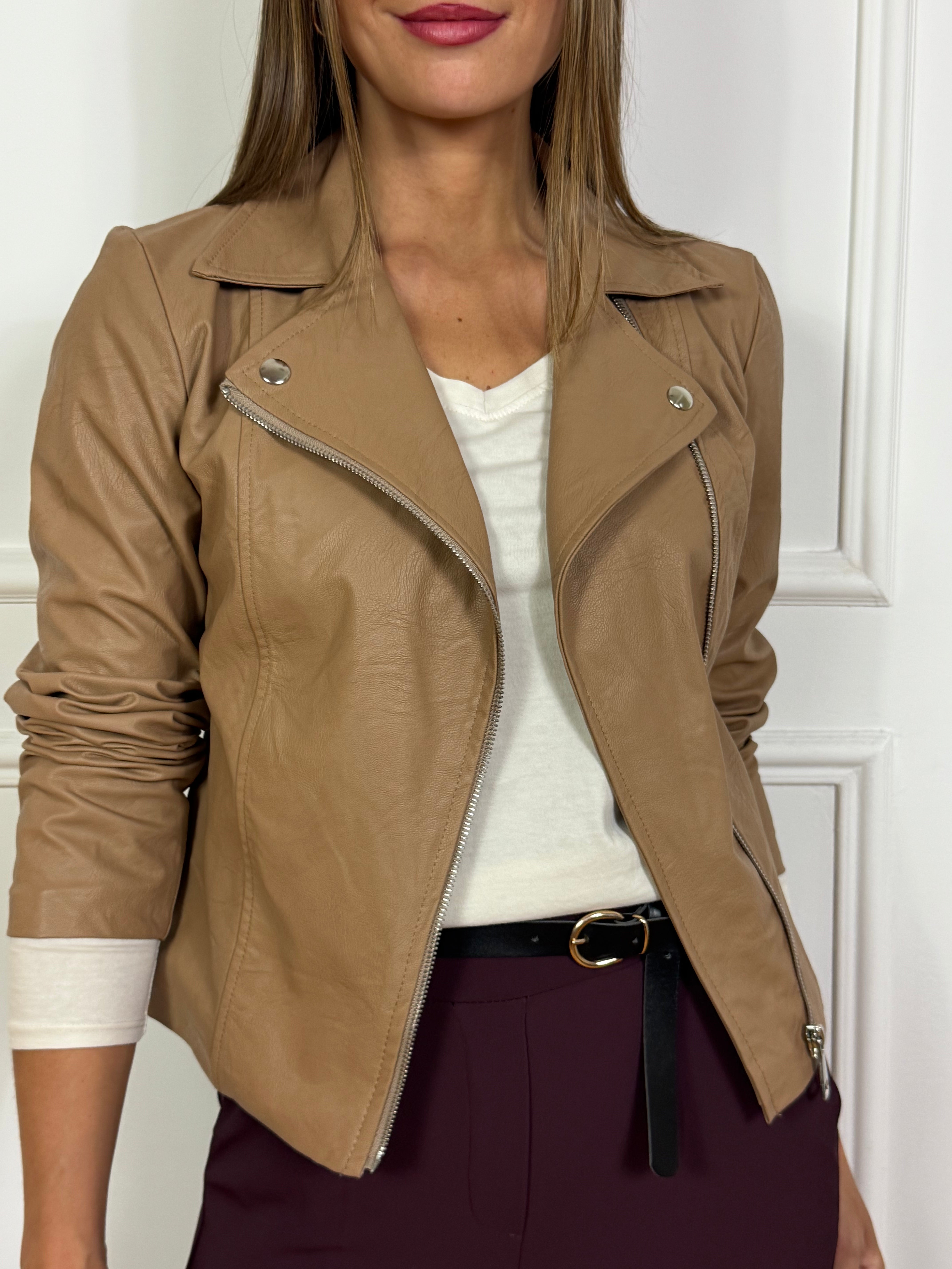 Giacca chiodino Susy Mix in ecopelle